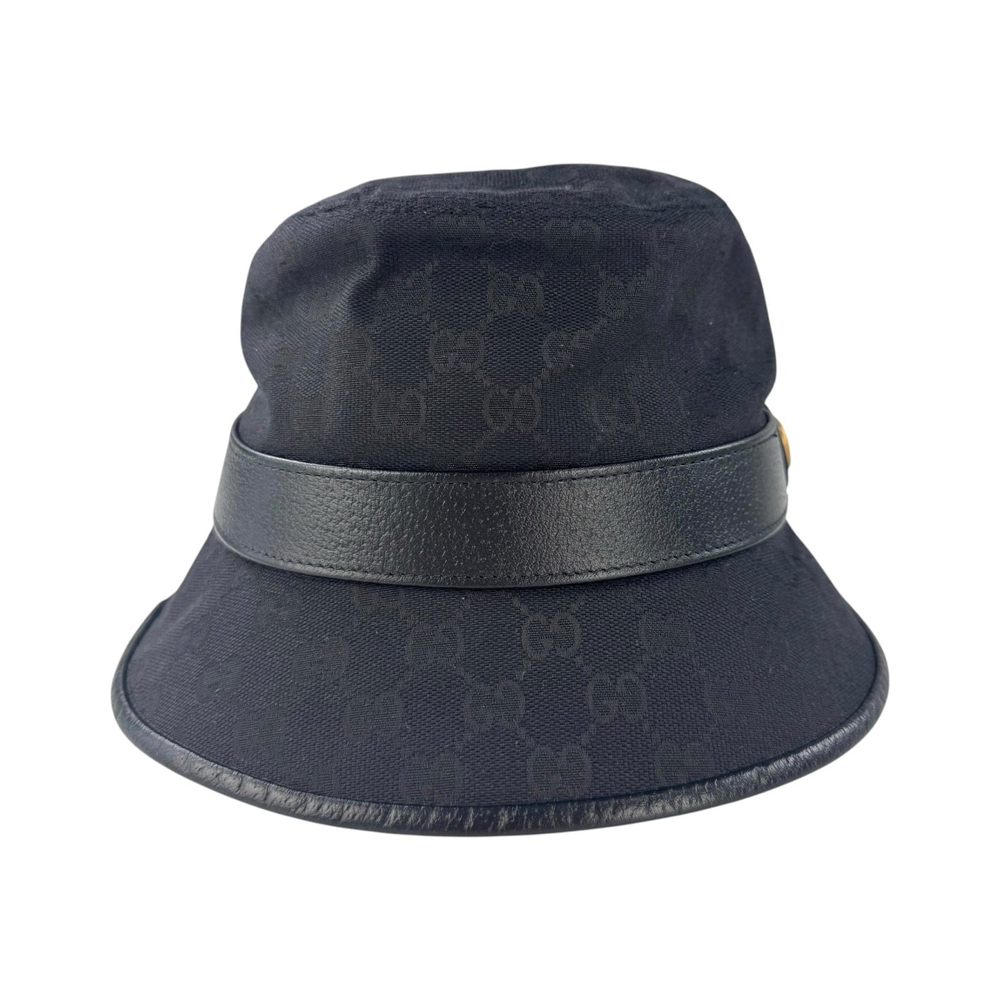 Gucci Monogram Black Bucket Hat