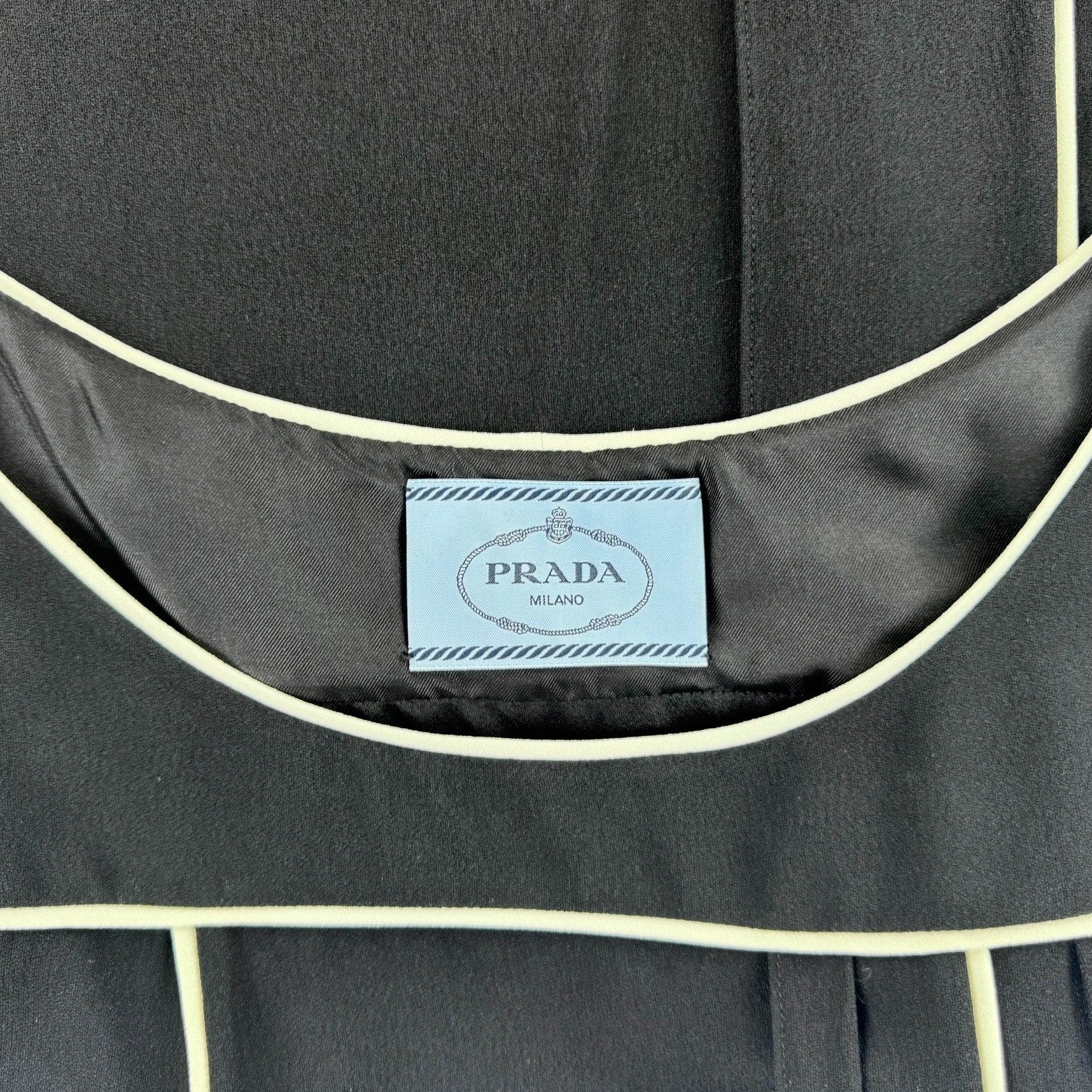 Prada Crepe Piping Dress