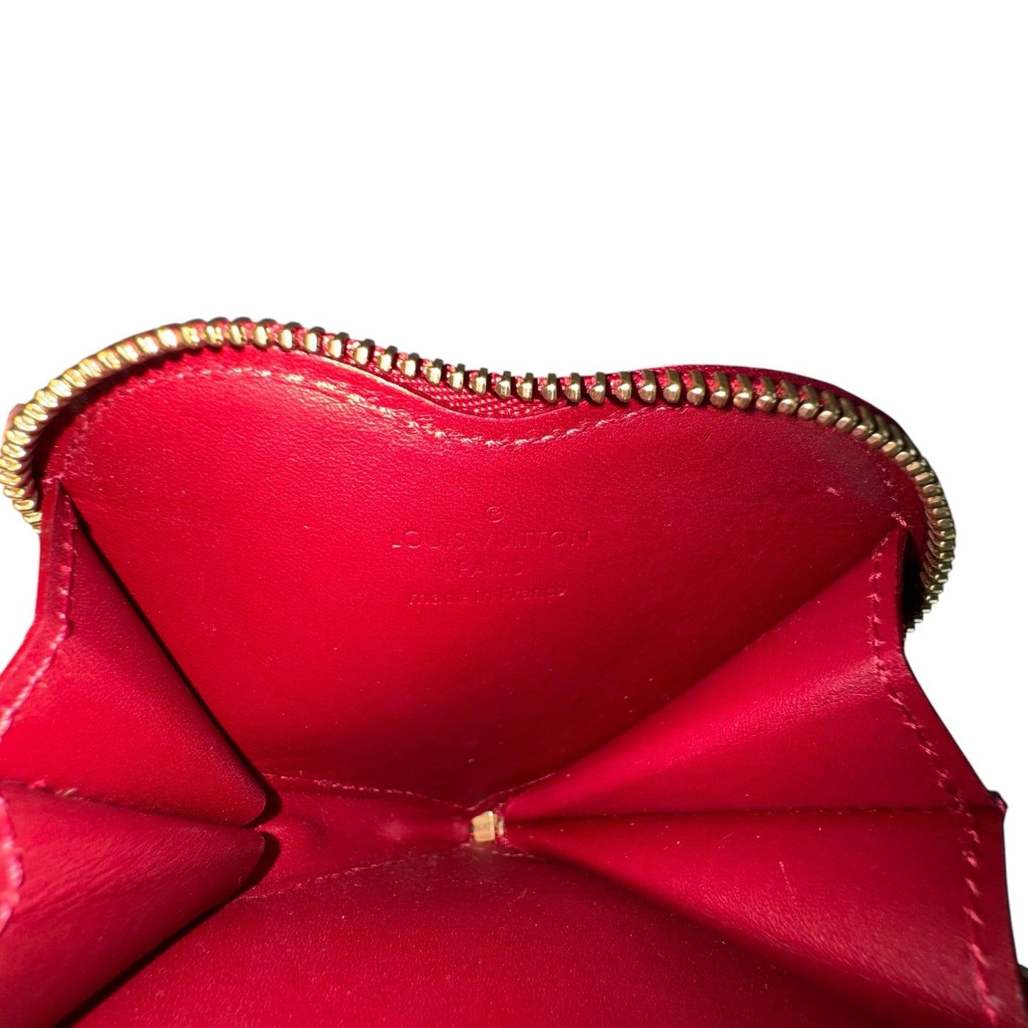 Louis Vuitton Vernis Striped Heart Zippy Pouch