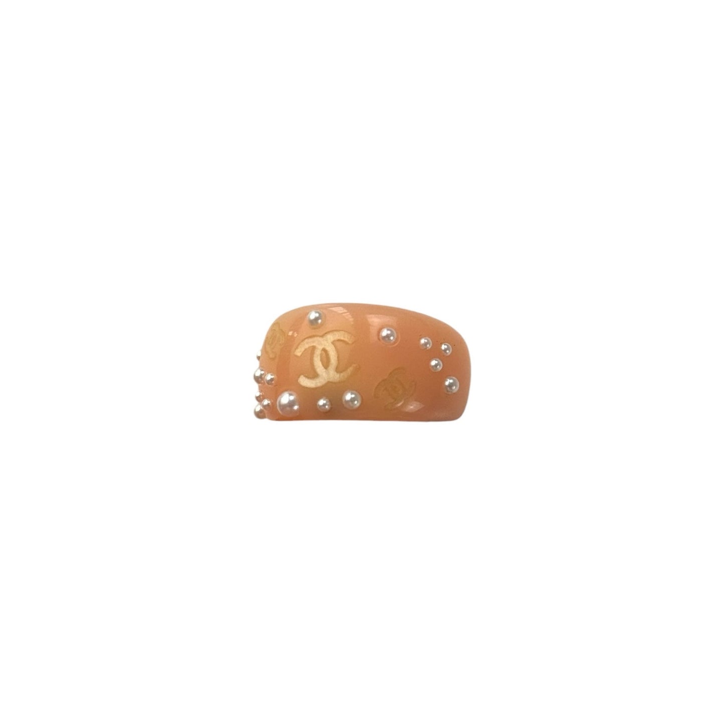 Chanel CC Faux Pearl Resin Ring