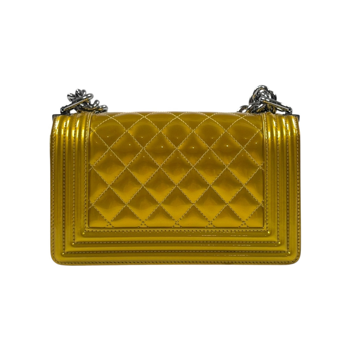Chanel Small Patent Leather Boy Bag