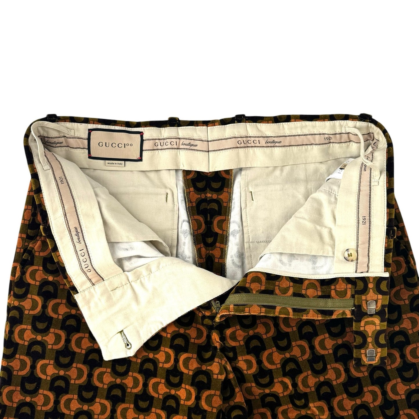 Gucci Horsebit Velvet Flared Pants