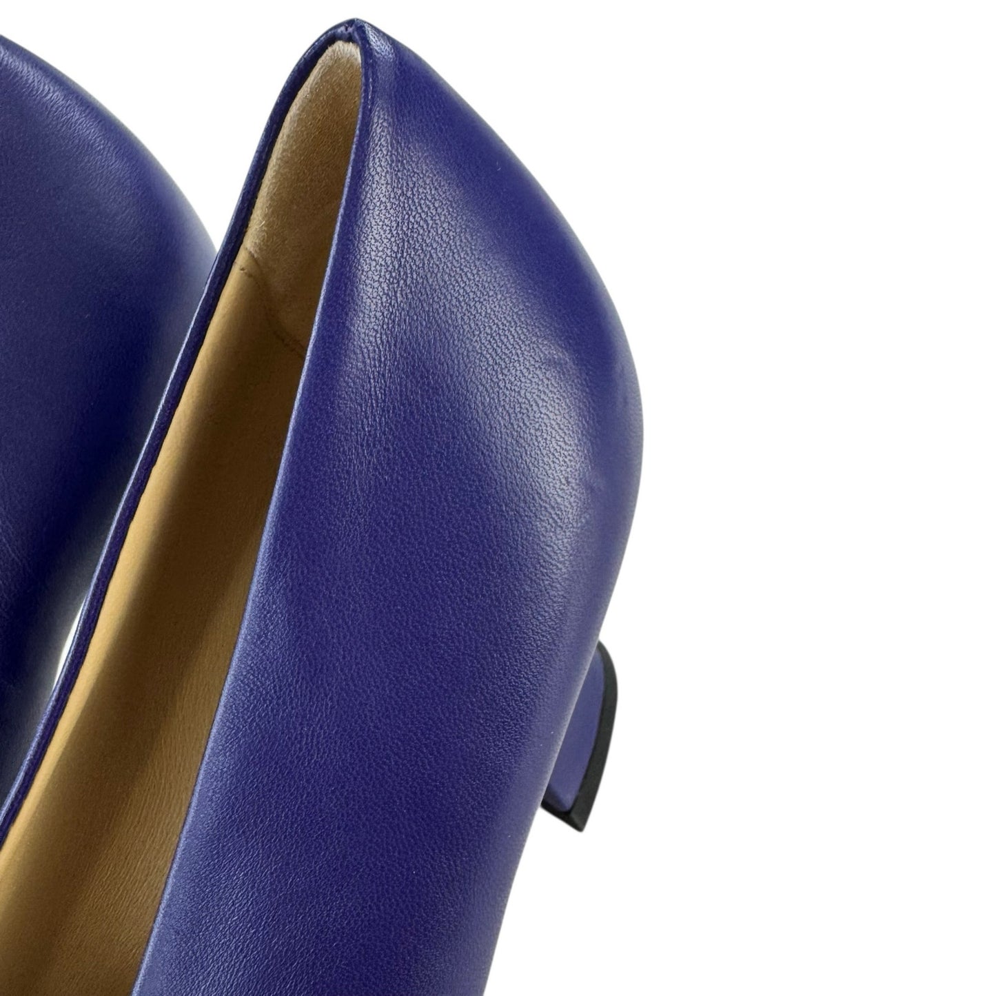 Bottega Veneta Purple Leather Almond Pumps