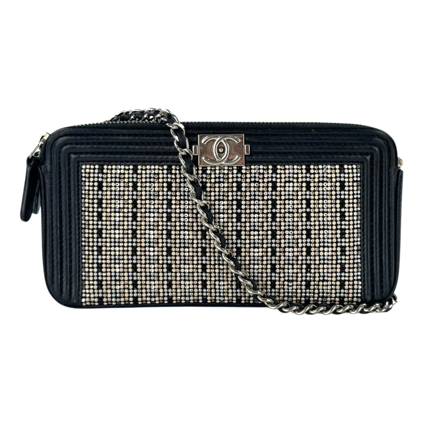 Chanel CC Rhinestone Boy Wallet-On-Chain