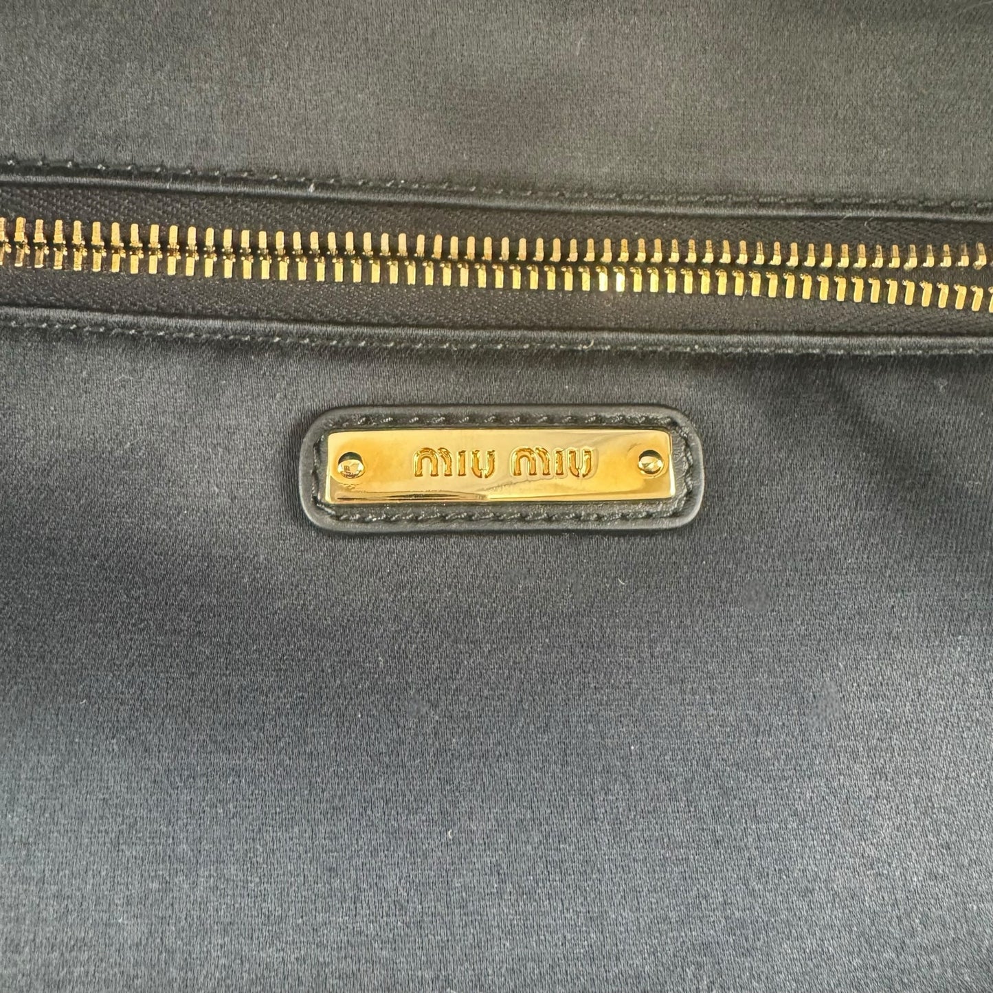 Miu Miu Denim Matelasse Backpack