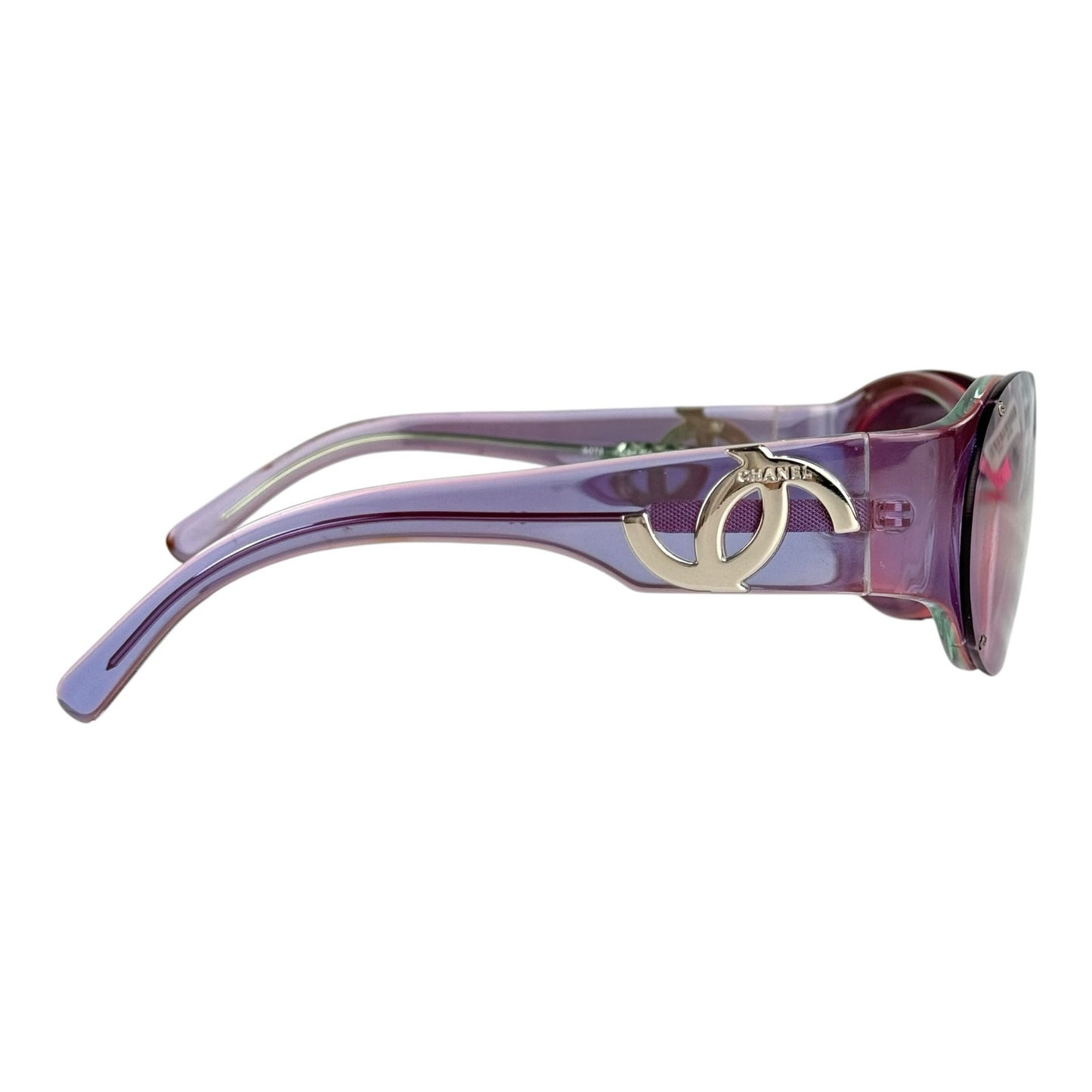 Chanel CC Purple Oval Sunglasses