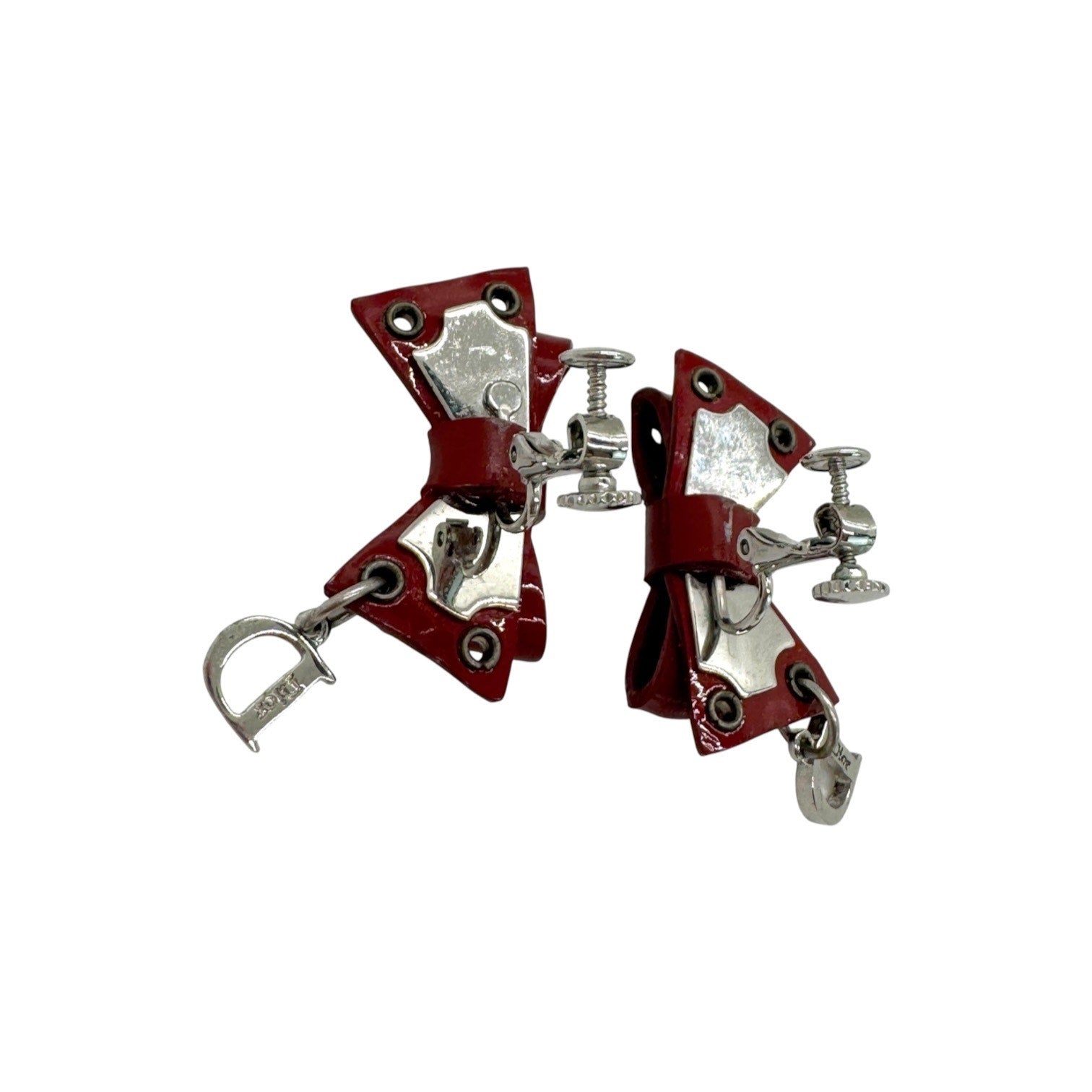Dior Vintage Grommet Bow Earrings
