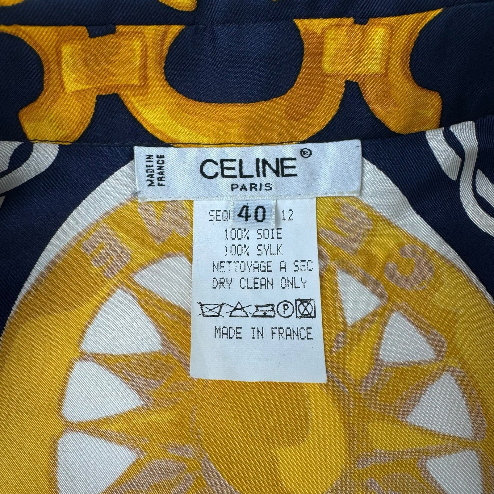 Celine Vintage Silk Button-Up