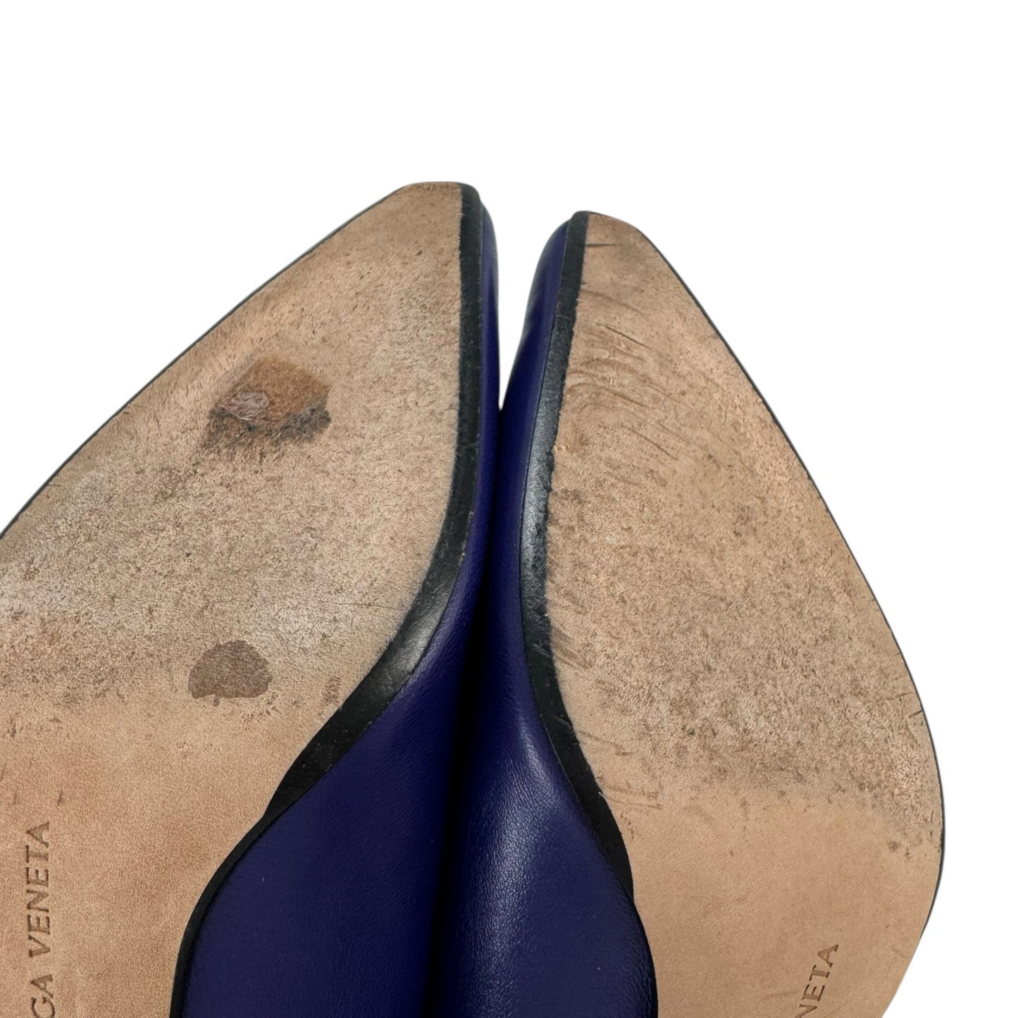 Bottega Veneta Purple Leather Almond Pumps