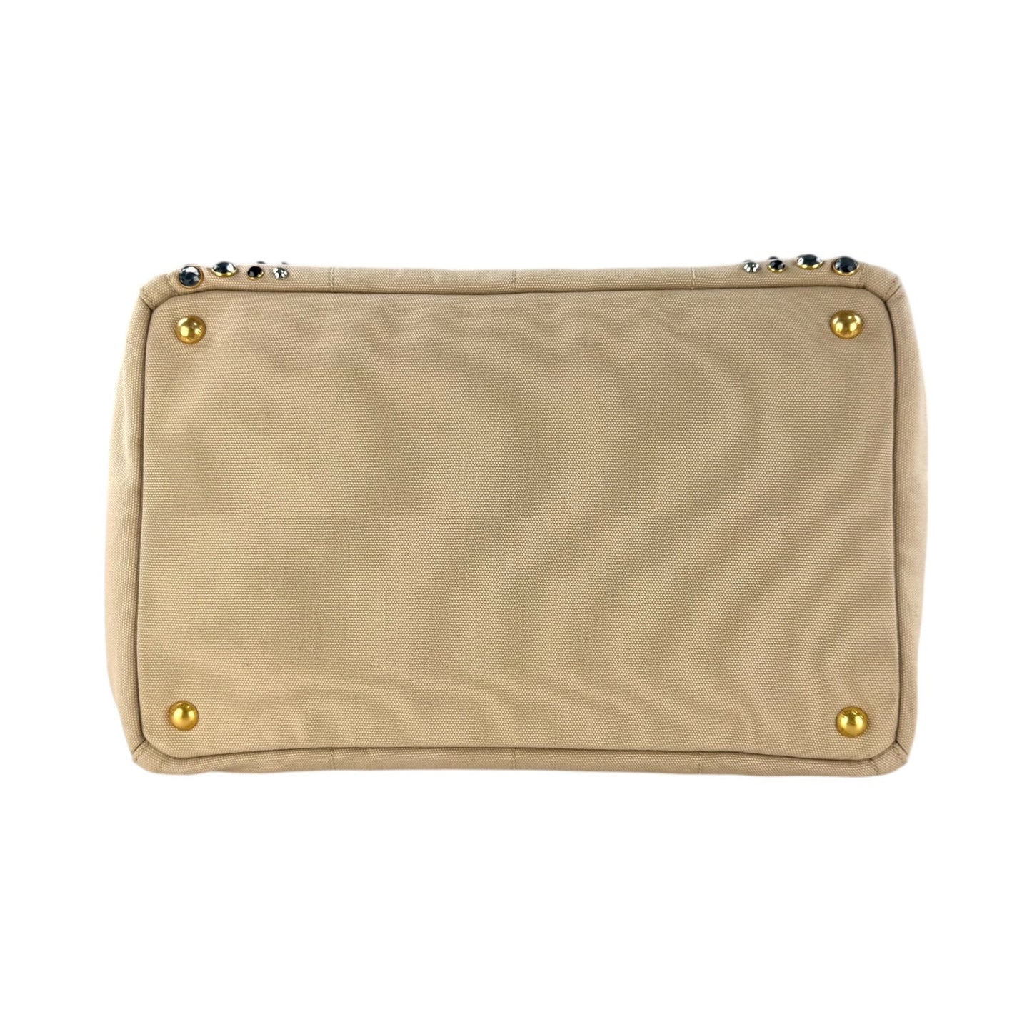 Prada Rhinestone Canapa Tote Bag