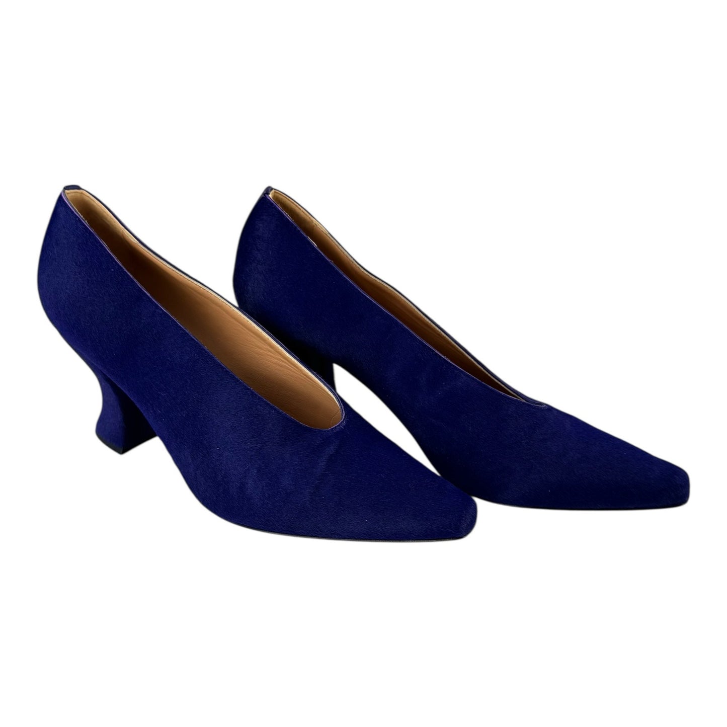 Bottega Veneta Purple Calf Hair Almond Pumps