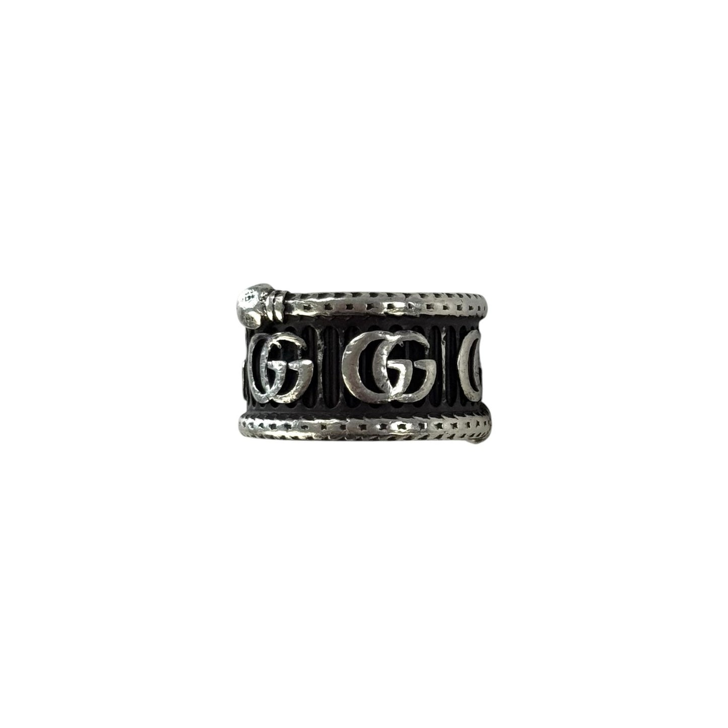 Gucci Sterling Silver GG Marmont Snake Ring