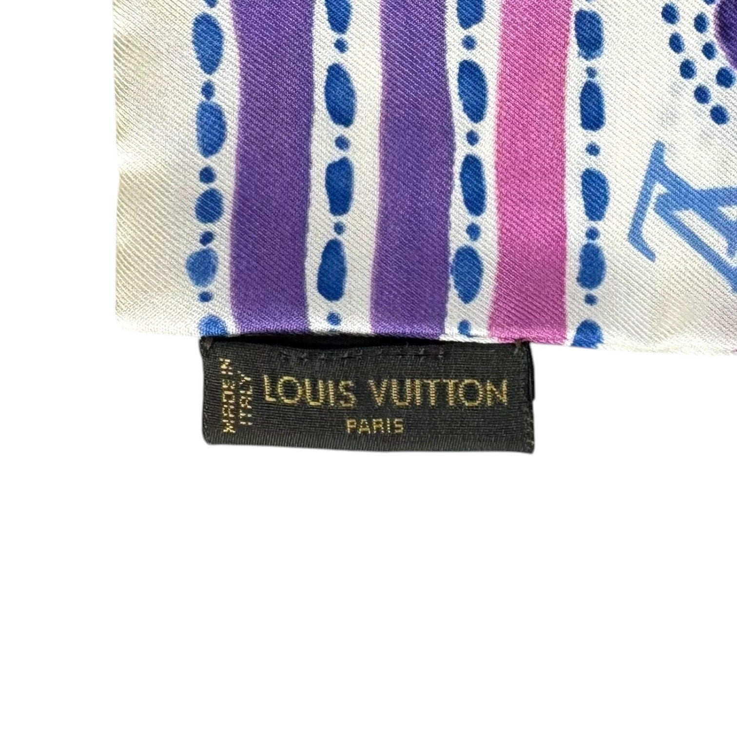 Louis Vuitton Purple & Pink Silk Twilly