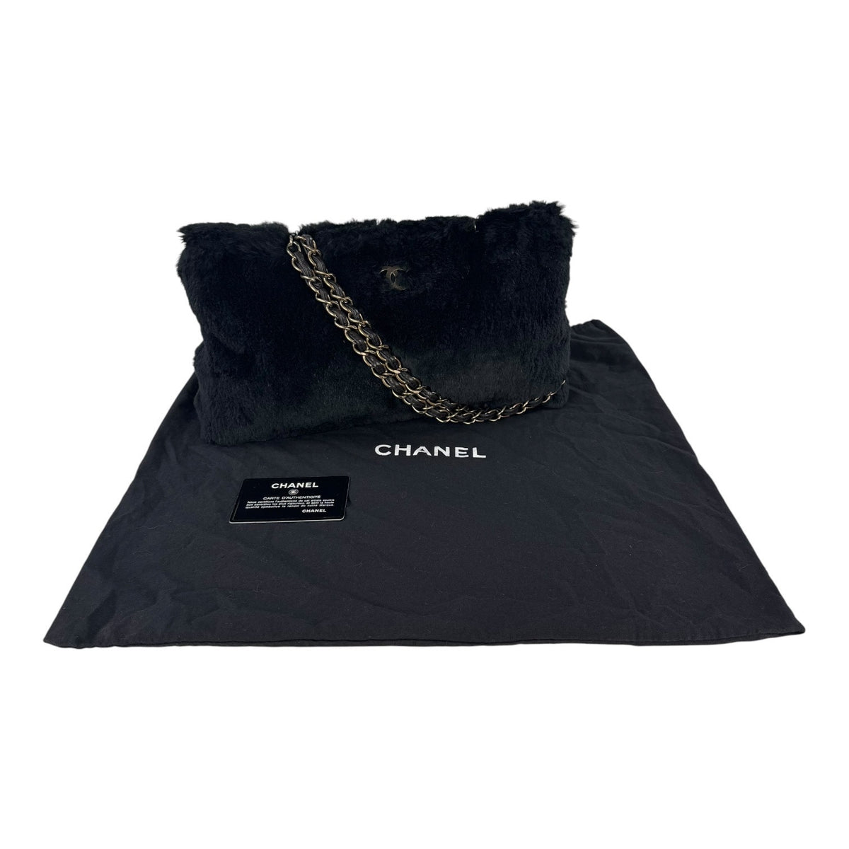 Chanel Vintage Rabbit Fur Shoulder Bag