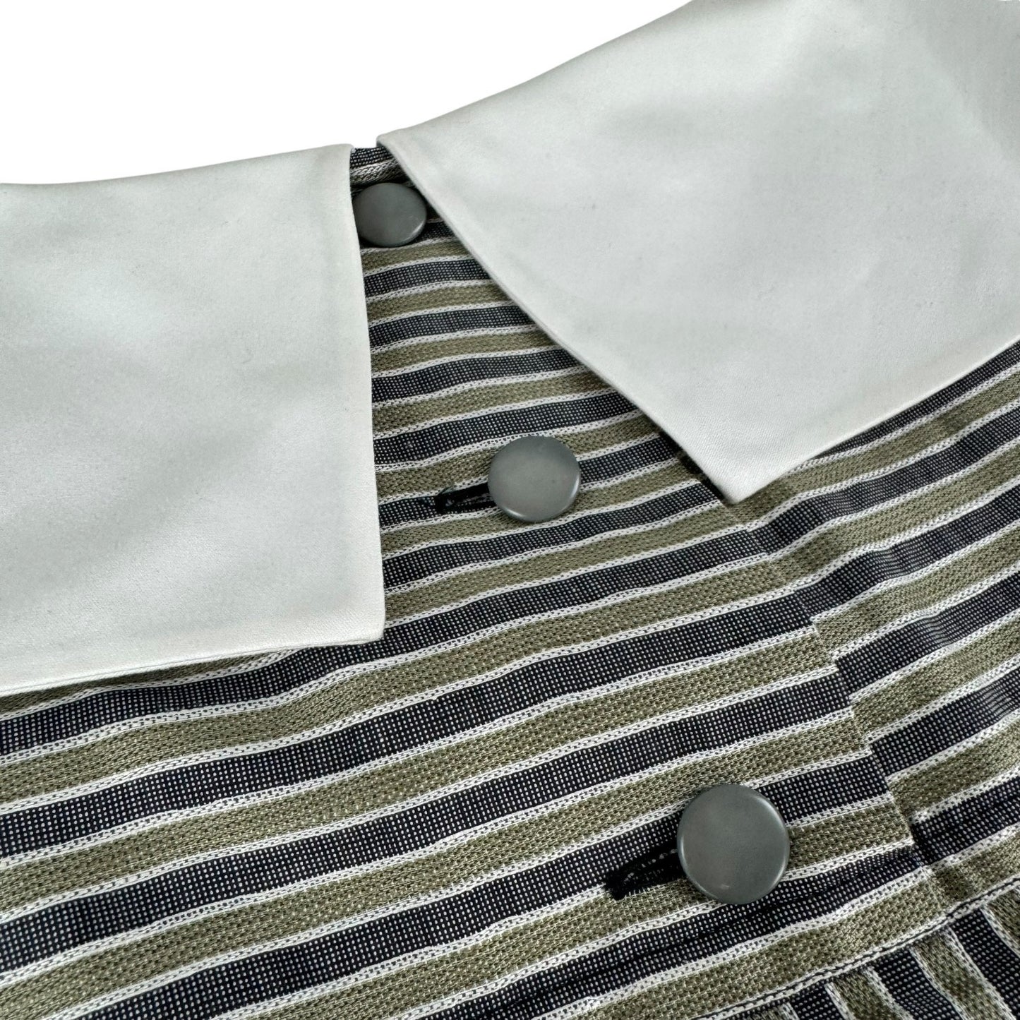 Dior Vintage Striped Collar Dress