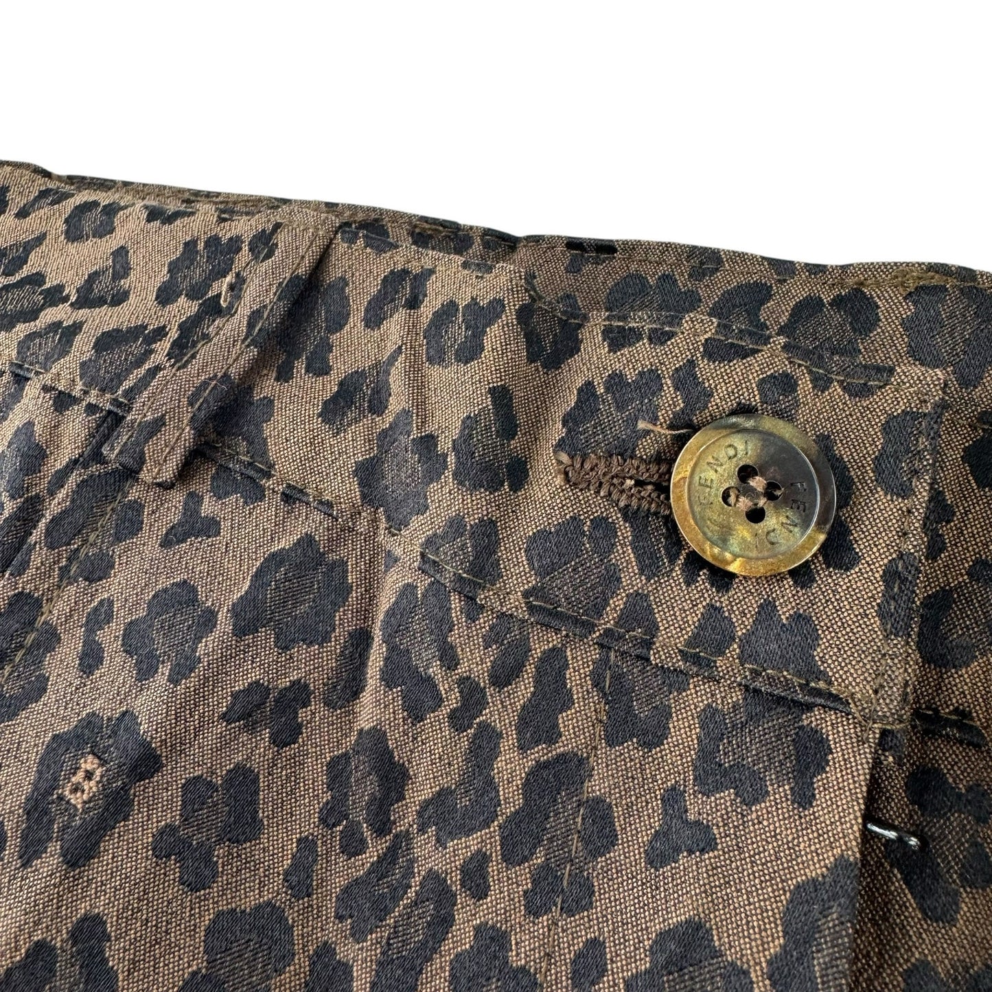 Fendi Vintage Leopard Print Pant