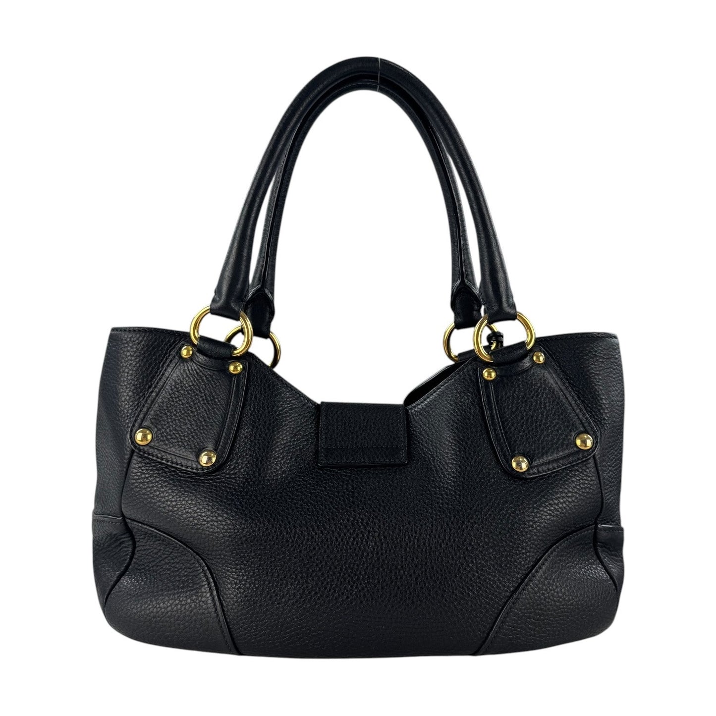 Prada Vitello Daino Pushlock Shoulder Bag