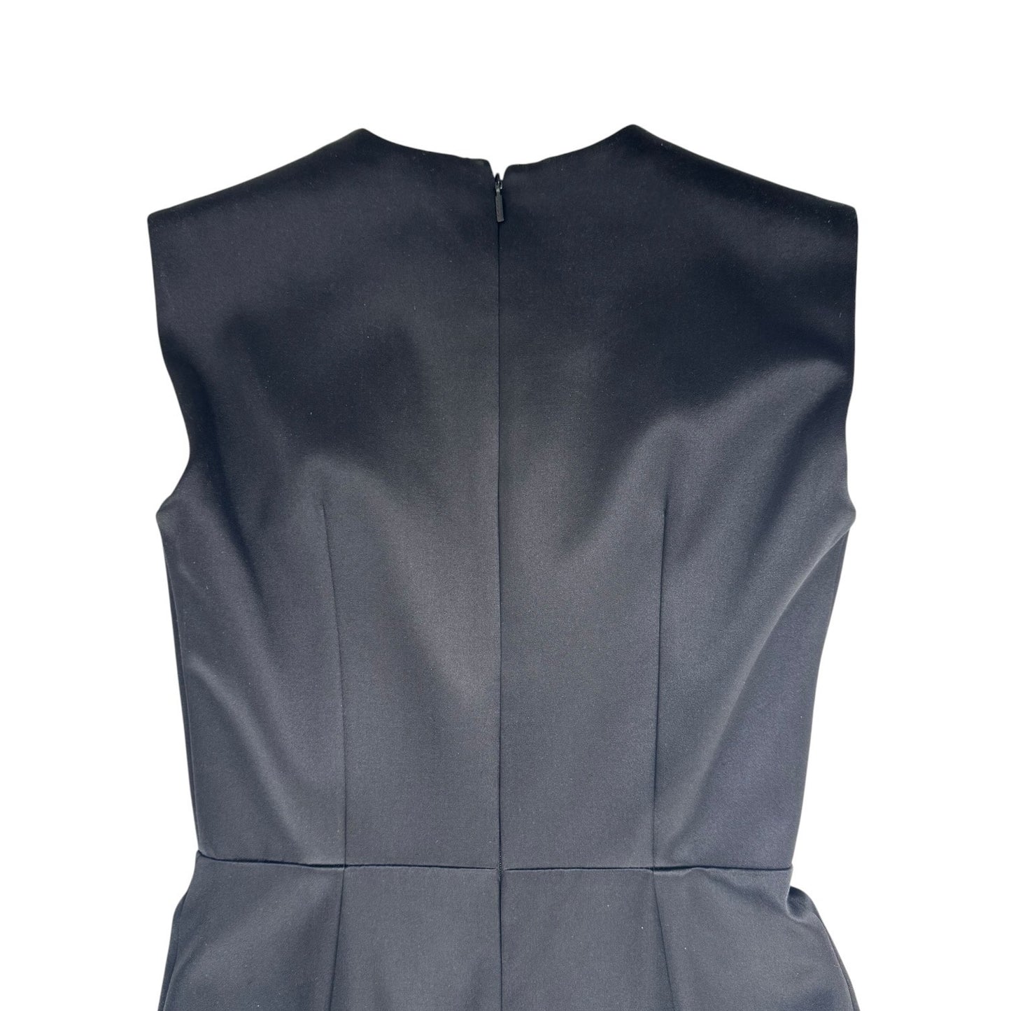 Gucci Silk Duchesse Faux Fur Trim Dress