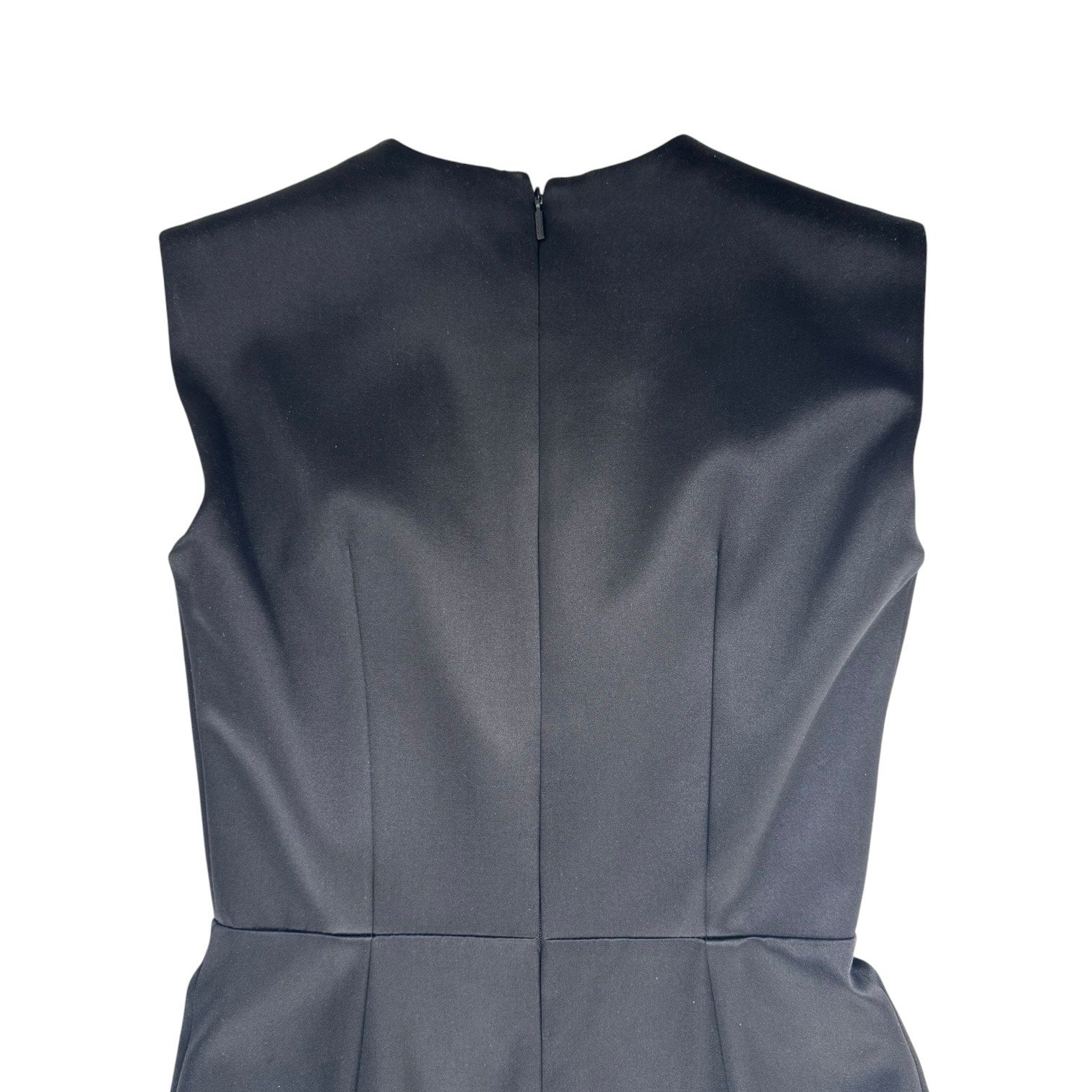 Gucci Silk Duchesse Faux Fur Trim Dress