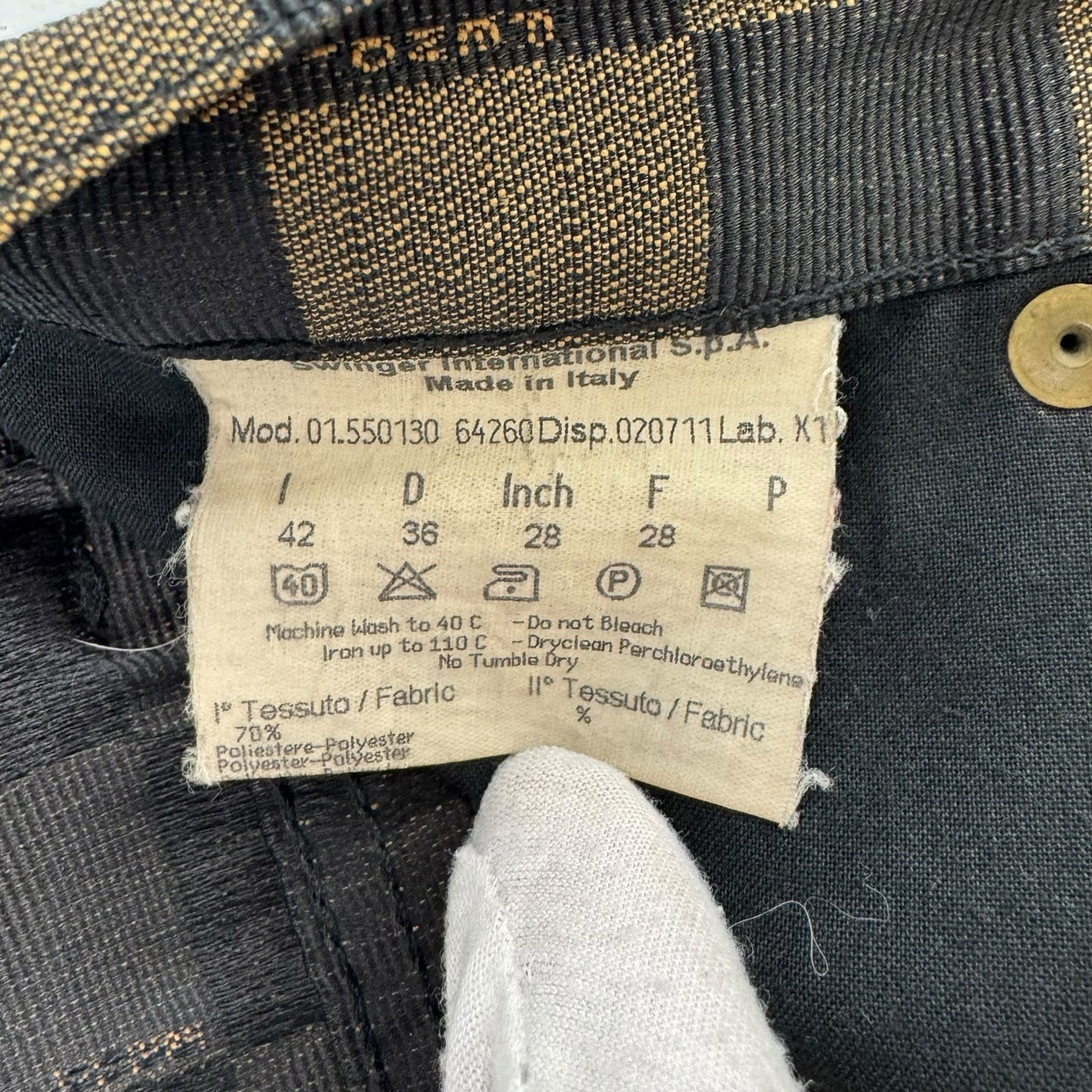 Fendi Vintage Checked Print Pant