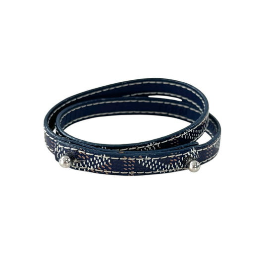 Goyard Blue Goyardine Wrap Bracelet