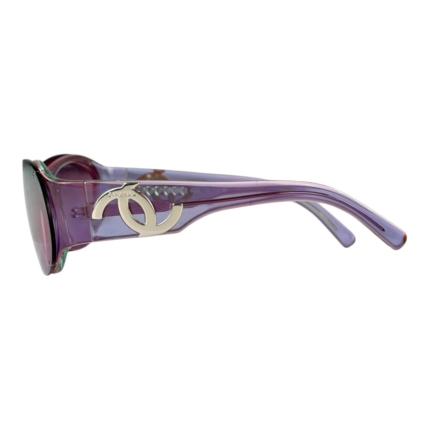 Chanel CC Purple Oval Sunglasses