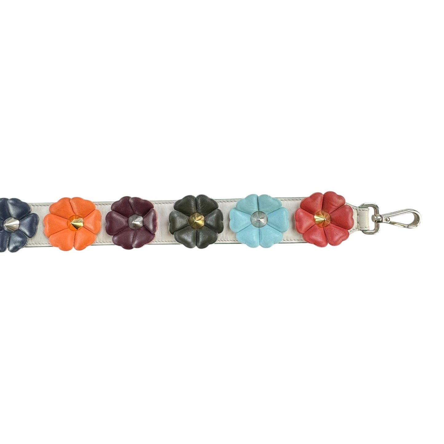 Fendi Studded Flower Leather Strap