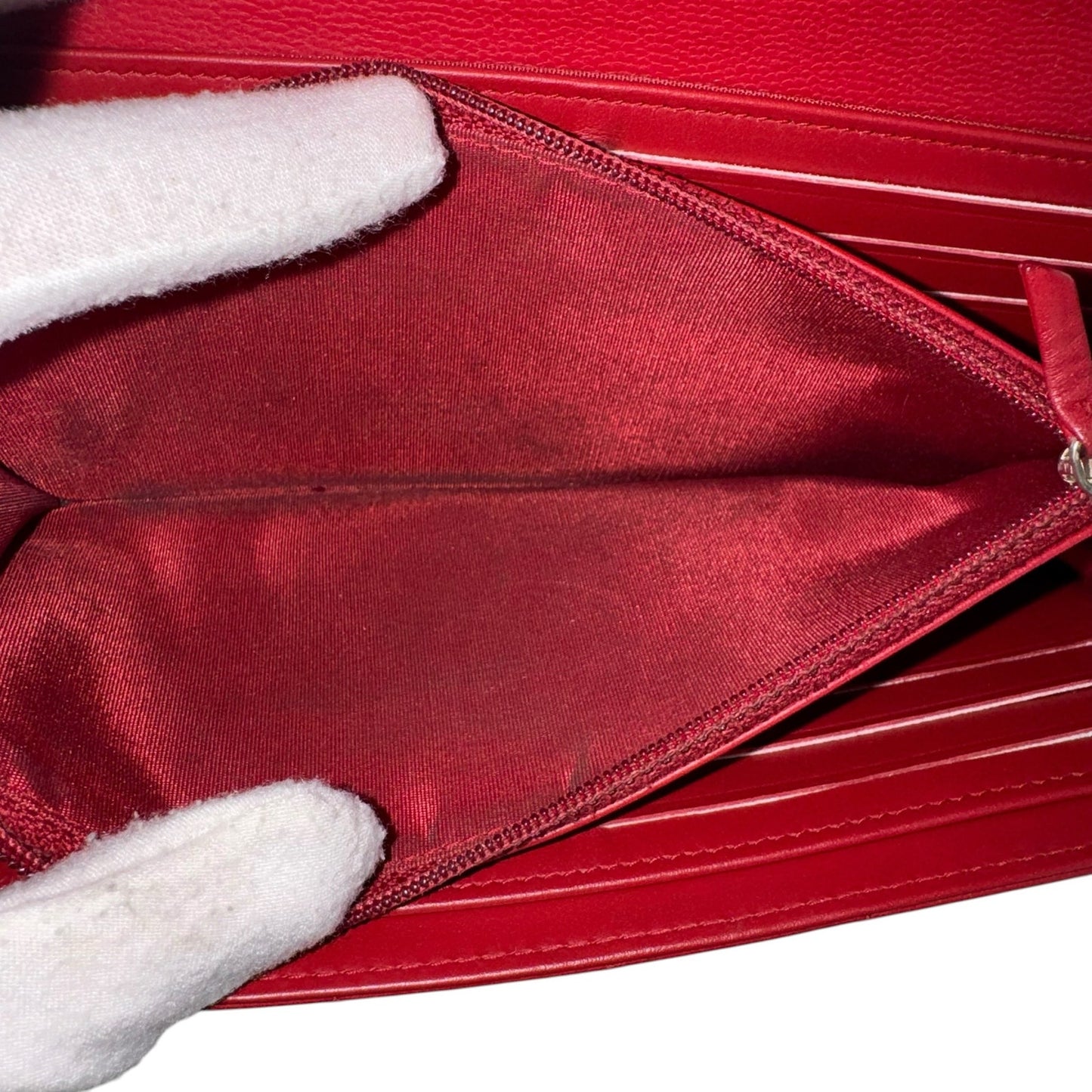 Chanel CC Boy Flap Red Matelassé Wallet