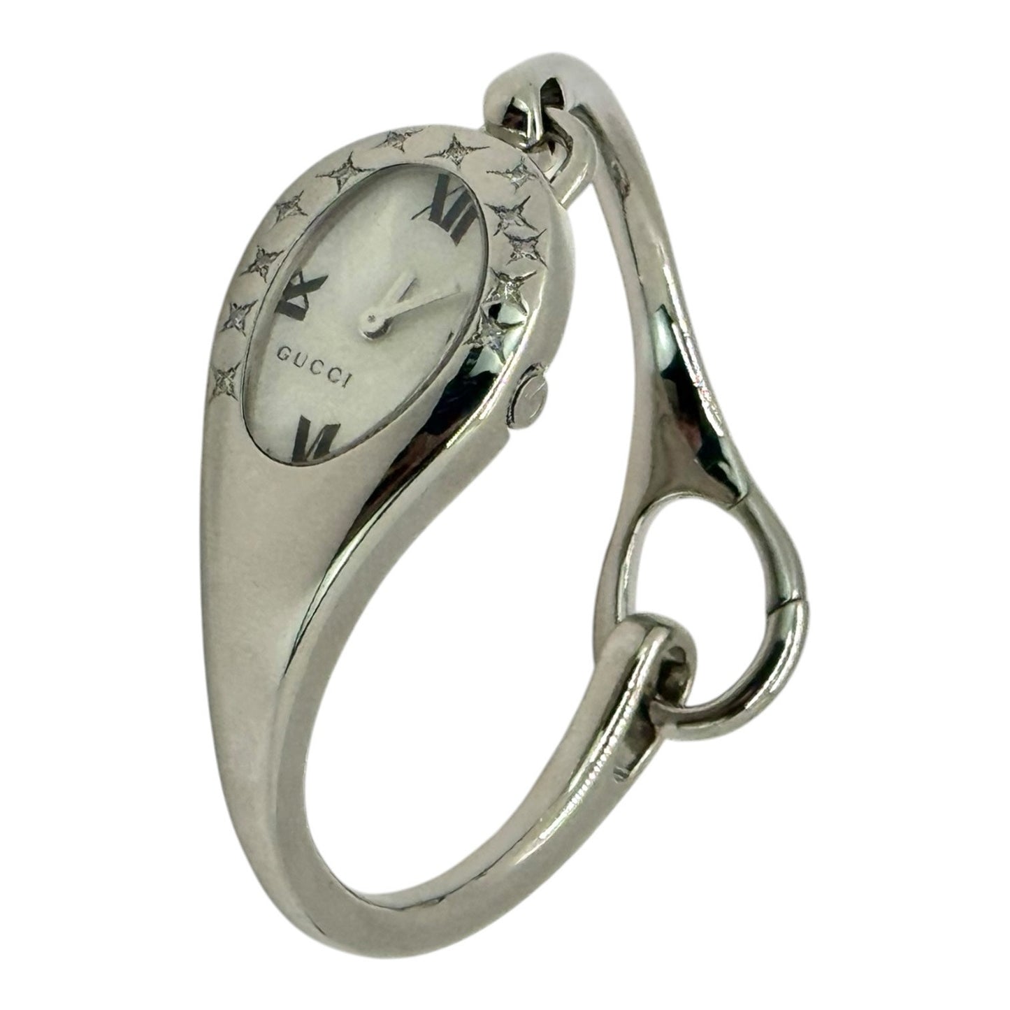 Gucci Horsebit Diamond Star Bangle Watch