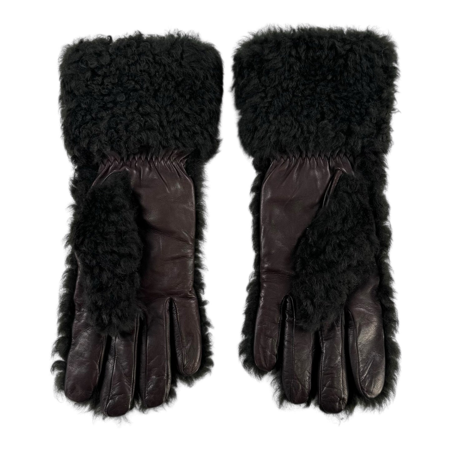 Bottega Veneta Shearling & Leather Gloves