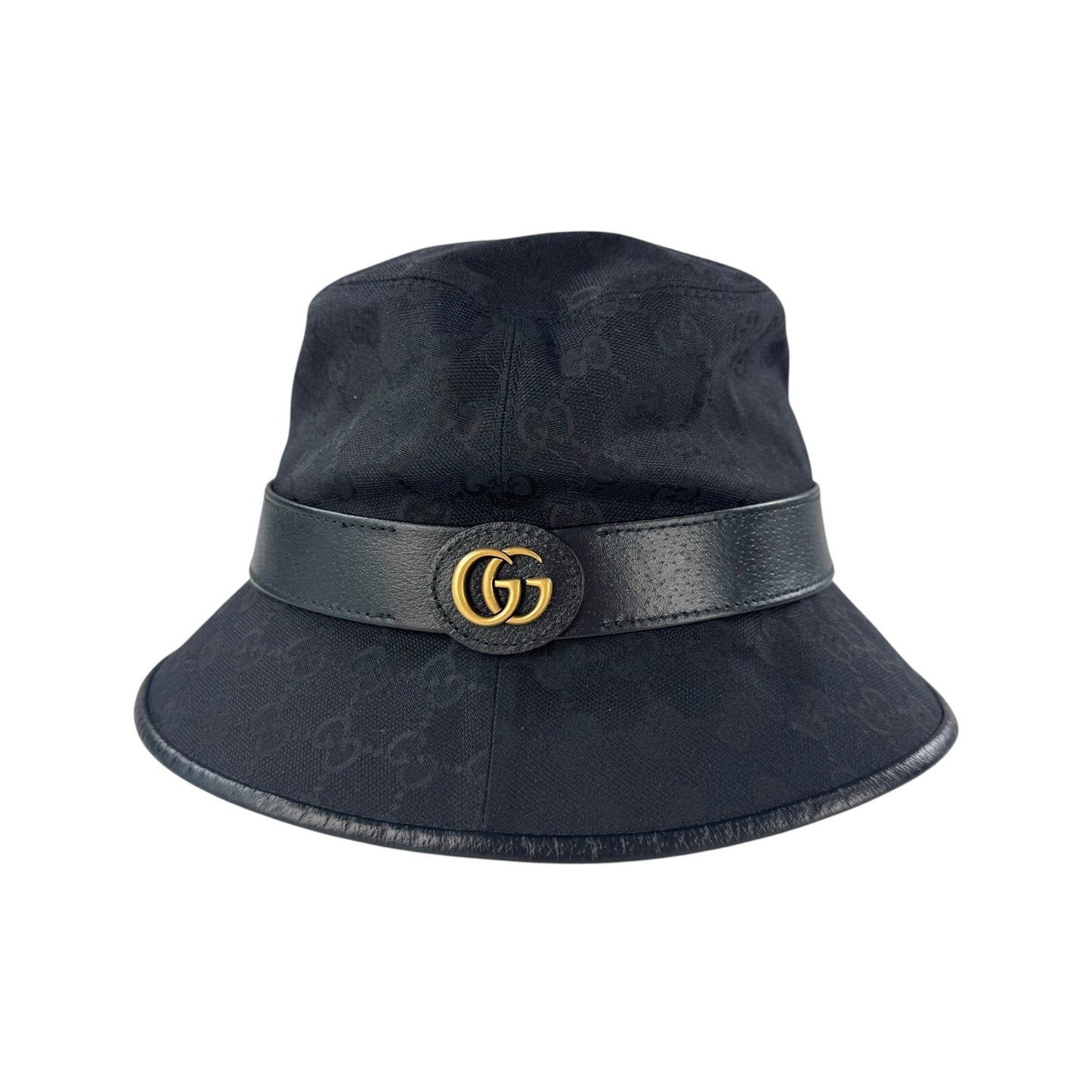 Gucci Monogram Black Bucket Hat