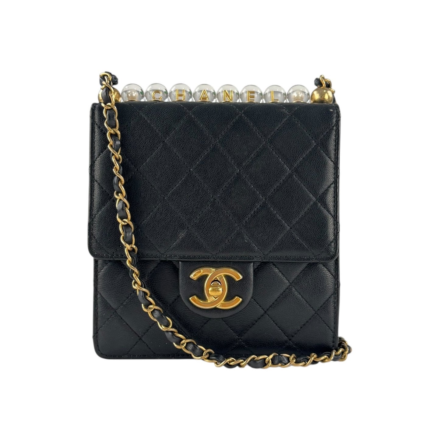Chanel Chic Faux Pearl Mattelasse Flap Bag