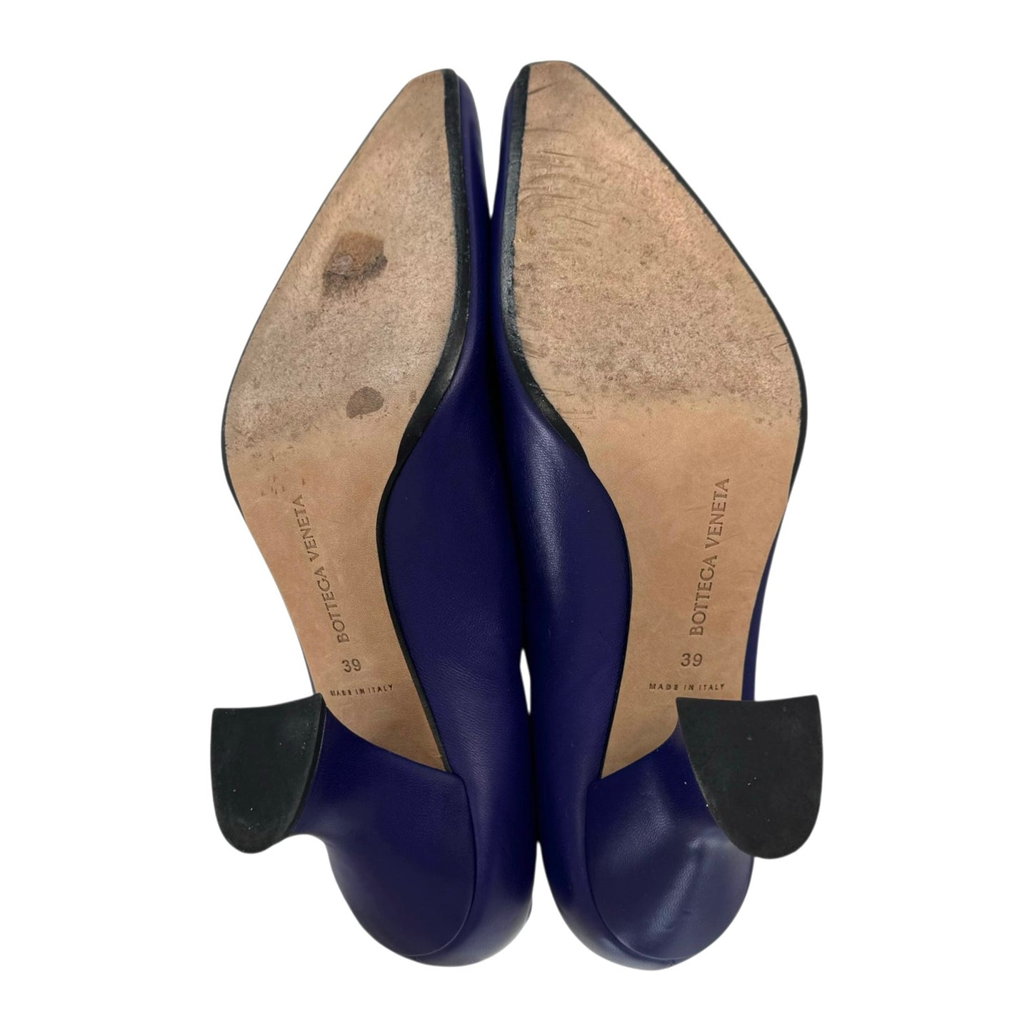 Bottega Veneta Purple Leather Almond Pumps