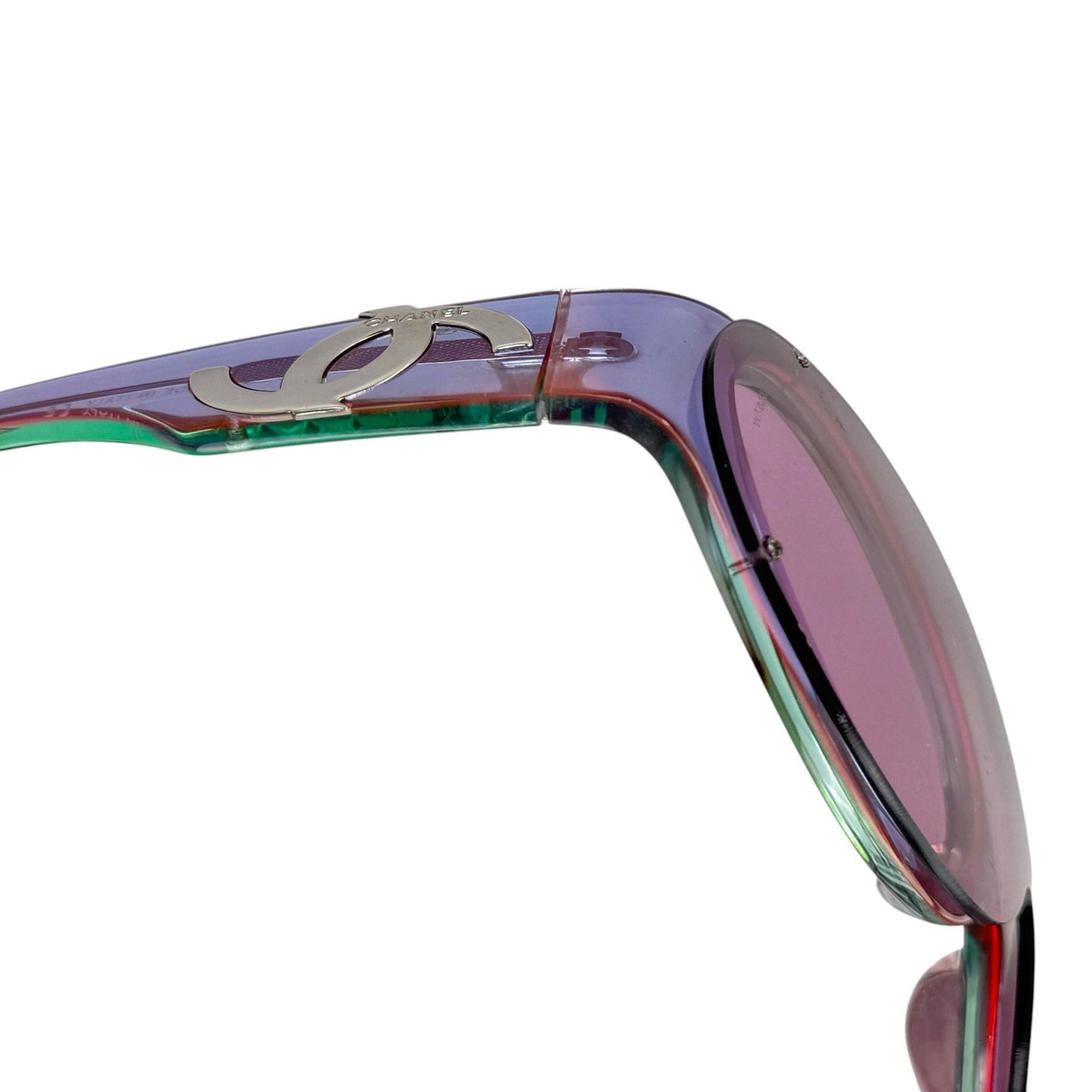 Chanel CC Purple Oval Sunglasses