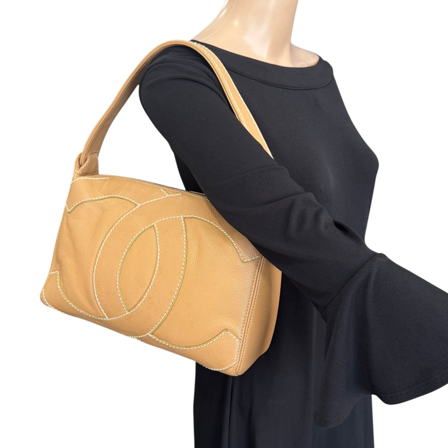 Chanel Vintage CC Stitched Shoulder Bag
