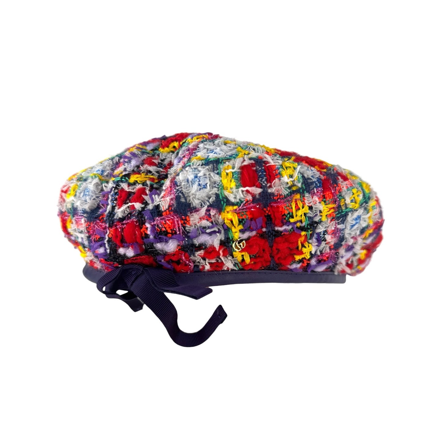 Gucci Multicolor Lame Tweed Beret