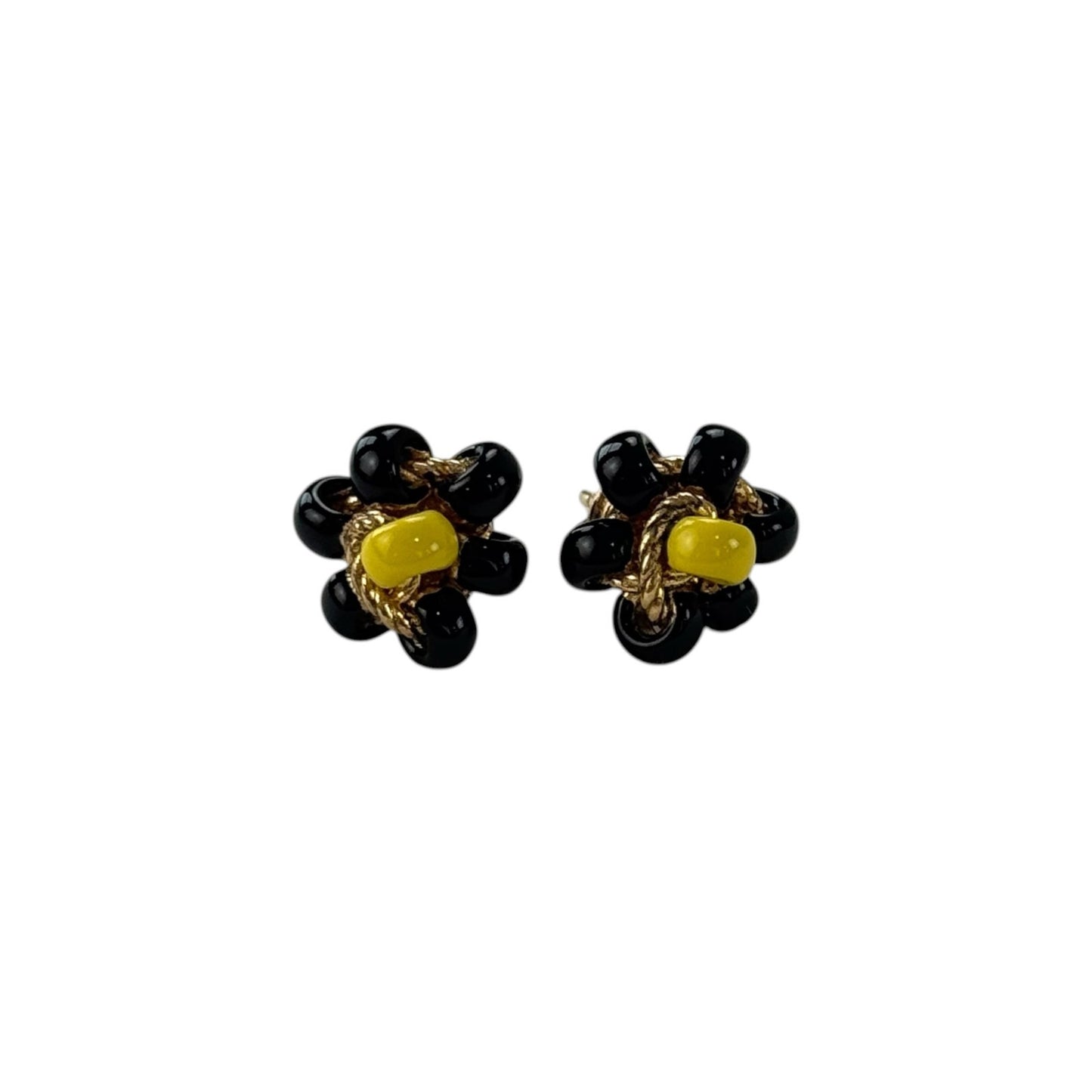 Bottega Veneta Beaded Flower Earrings