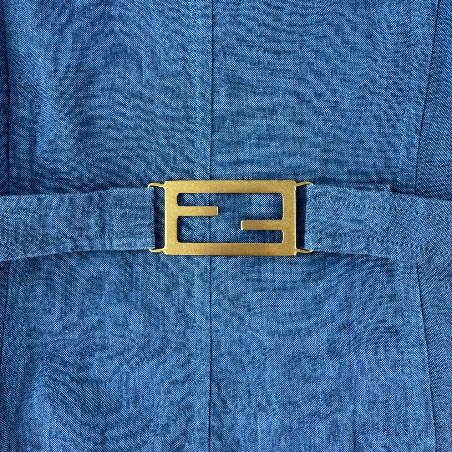 Fendi Vintage Linen Skirt & Top Set