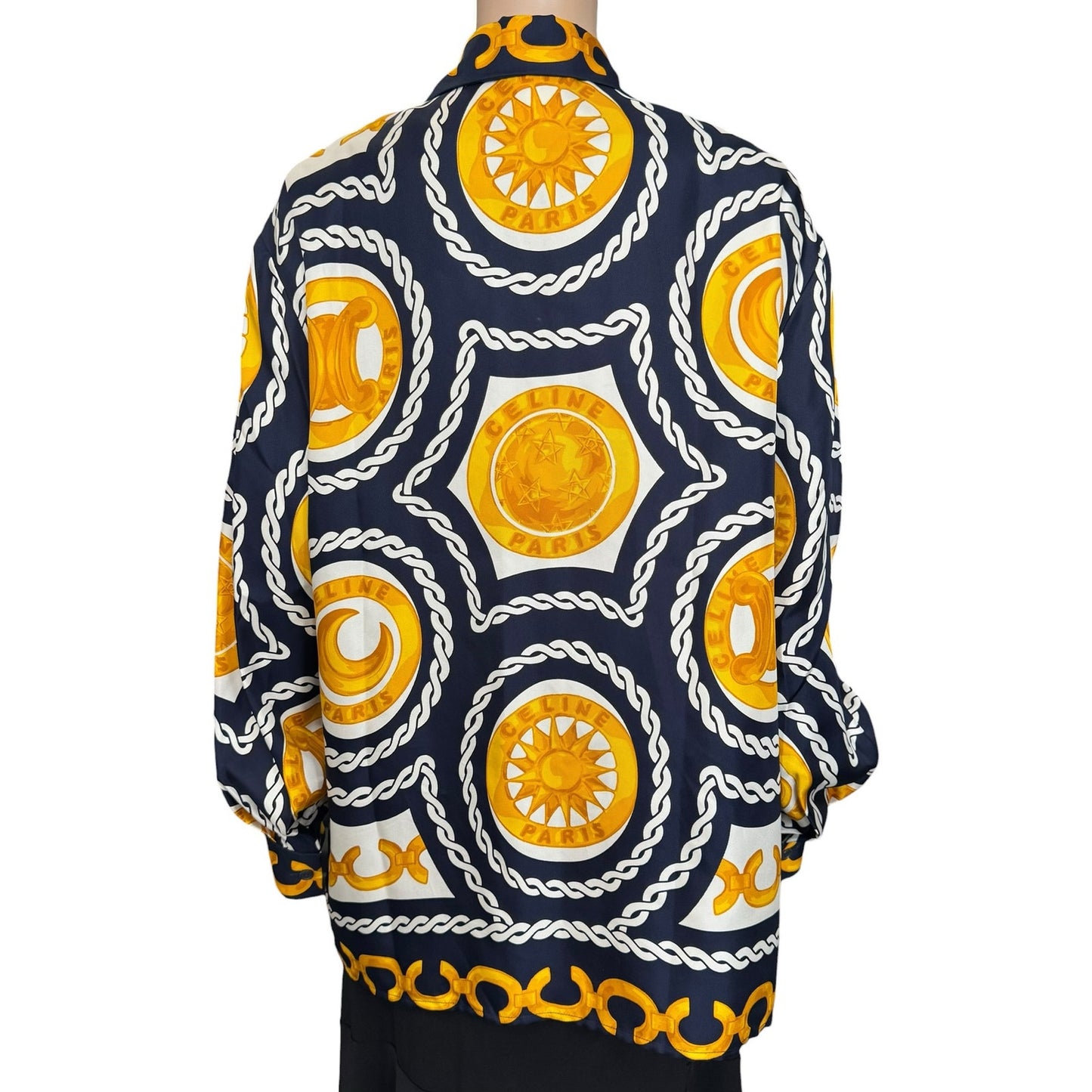 Celine Vintage Silk Button-Up