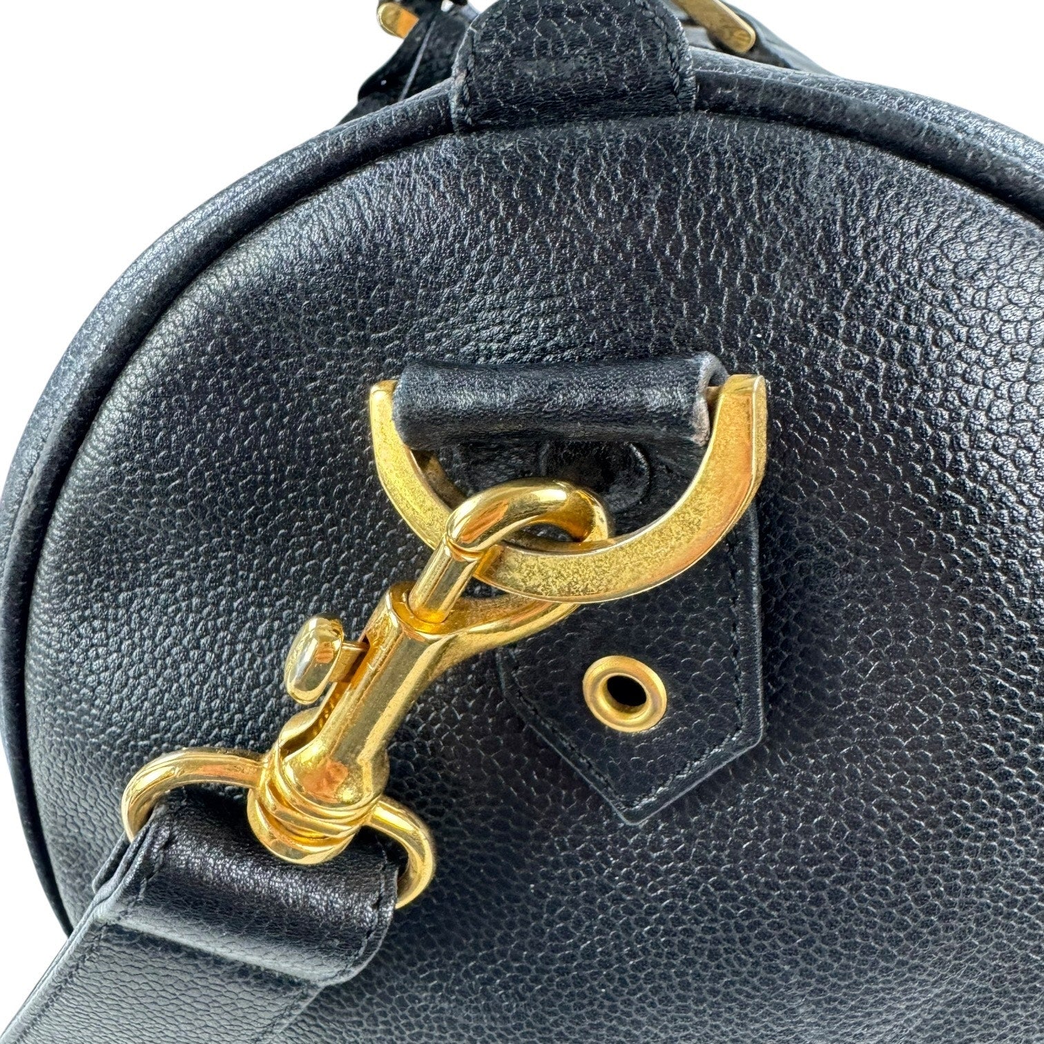 Chanel Vintage CC Caviar Leather Boston Bag