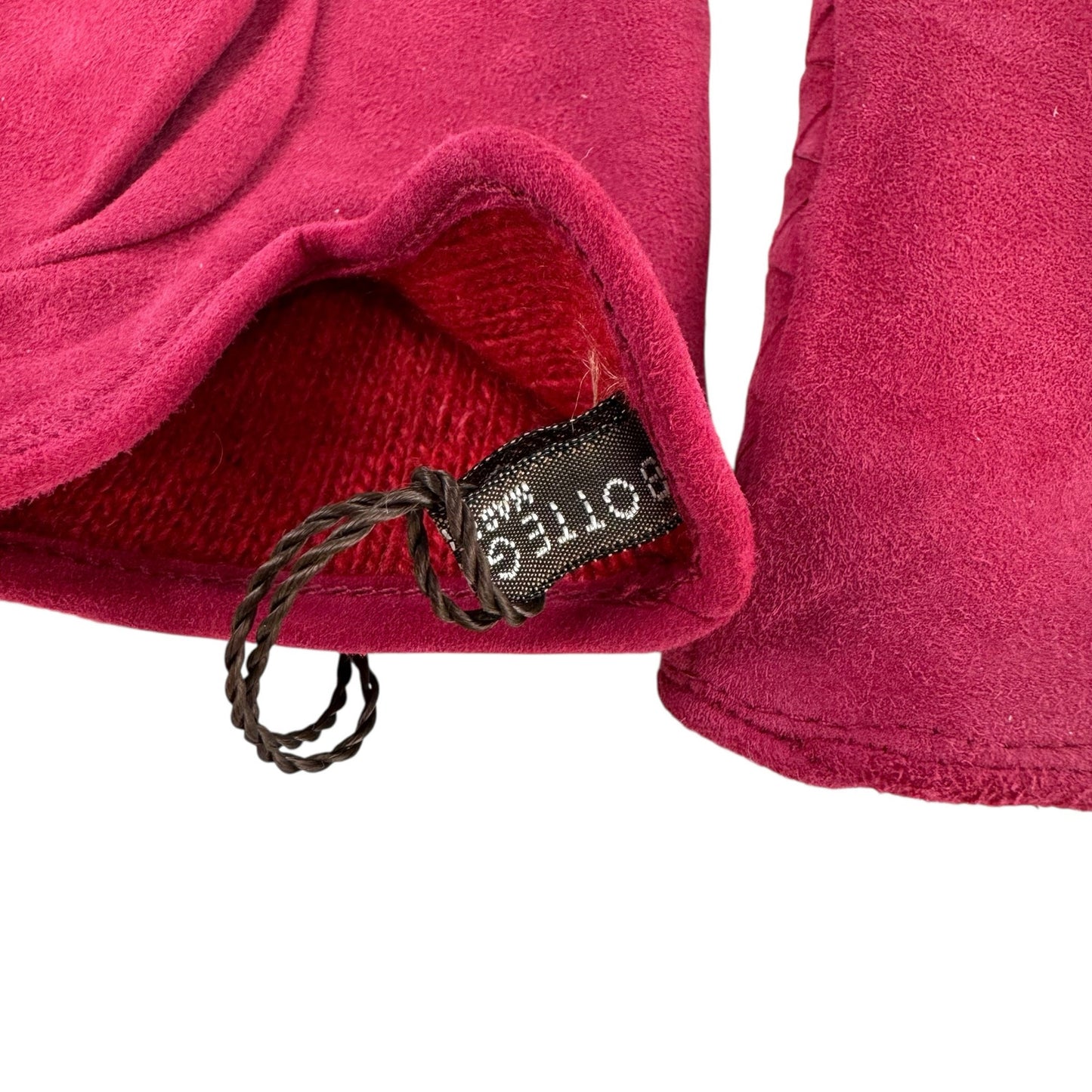 Bottega Veneta Pink Suede Intrecciato Gloves