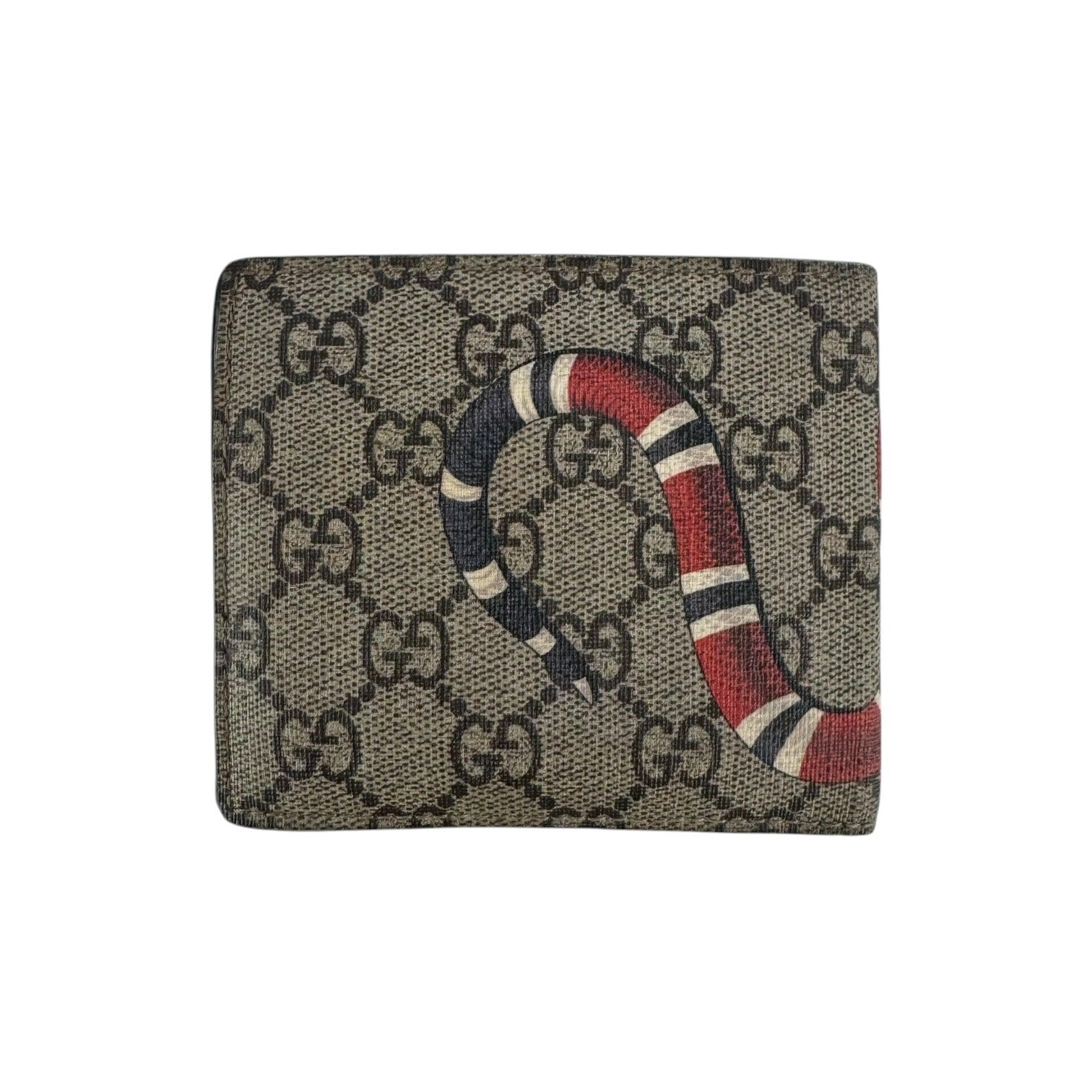 Gucci Monogram King Snake Bifold Wallet