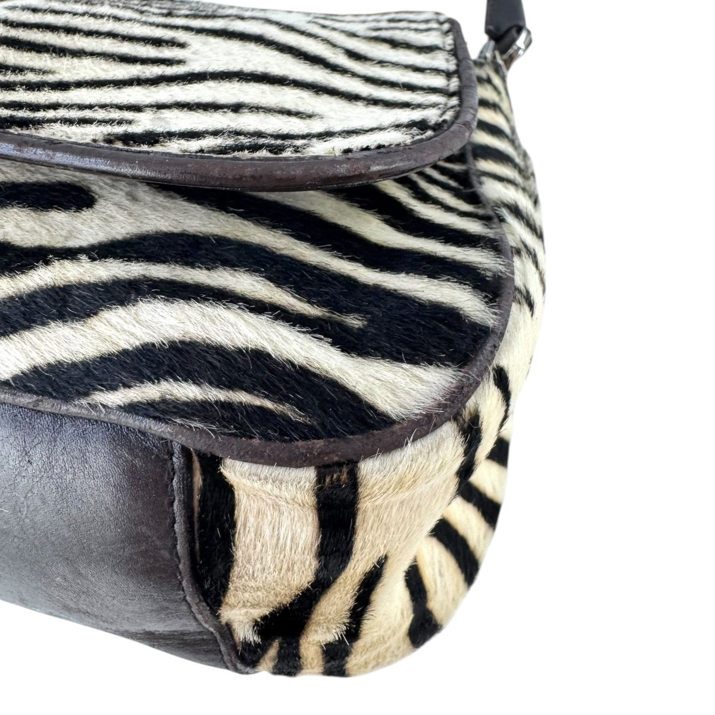 Prada Zebra Print Calf Hair Shoulder Bag