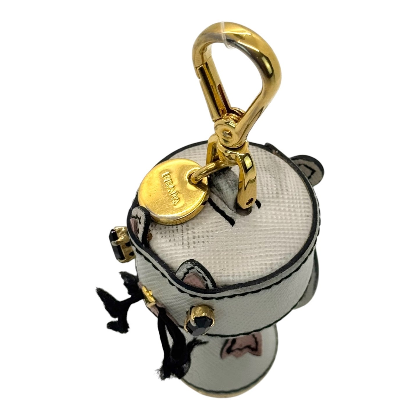 Prada Saffiano Leather Cat Bag Charm