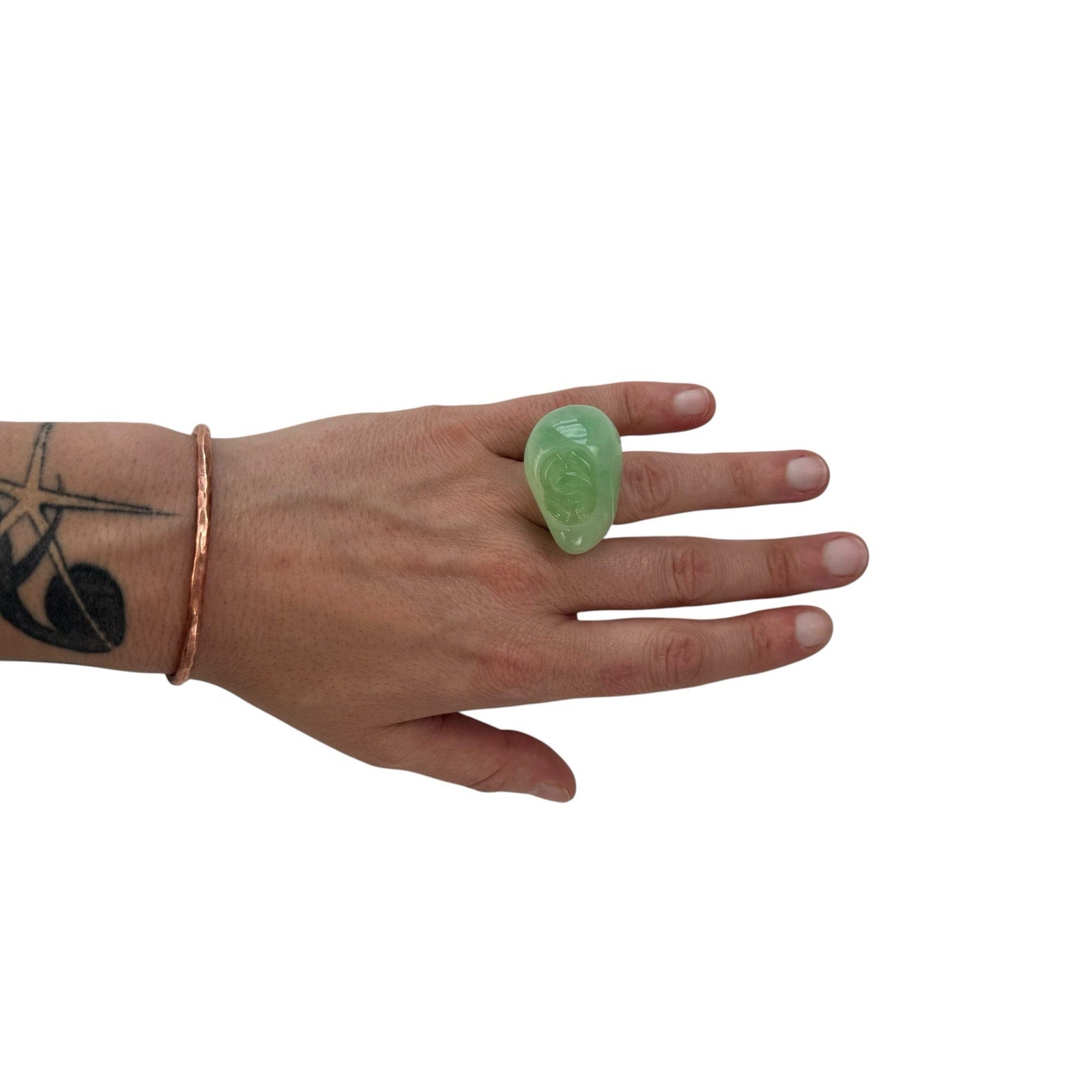 Chanel CC Faux Jade Ring
