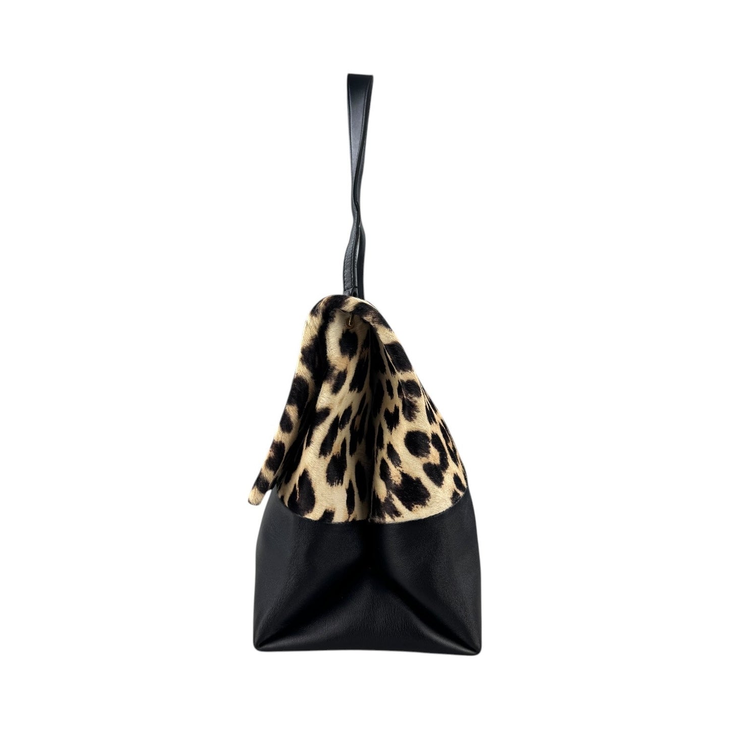 Celine All Soft Leopard Print Calf Hair Shoulder Bag