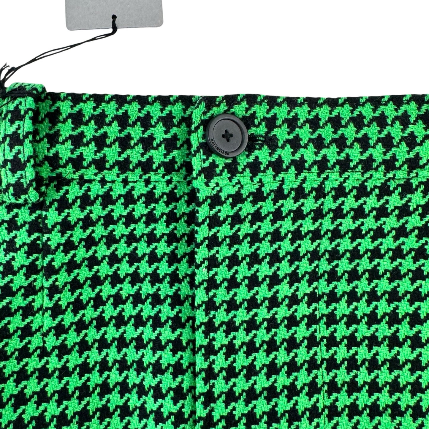Balenciaga Houndstooth Wool Skirt