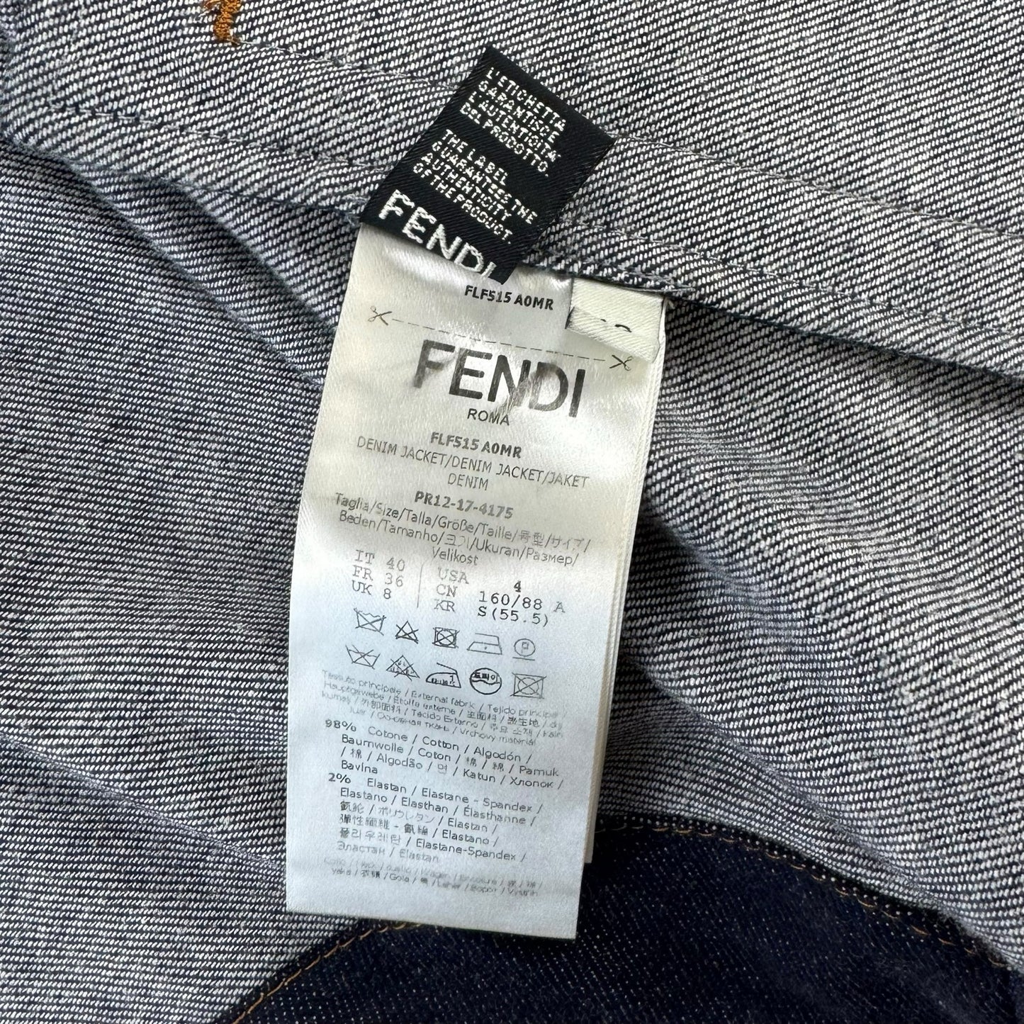 Fendi Cold-Shoulder Denim Jacket