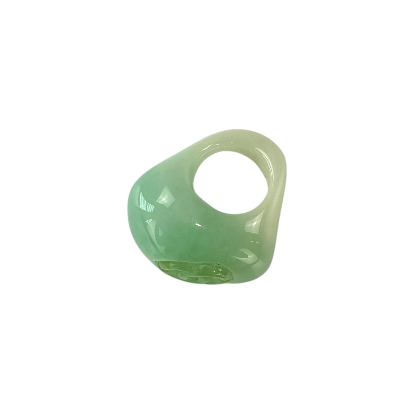 Chanel CC Faux Jade Ring