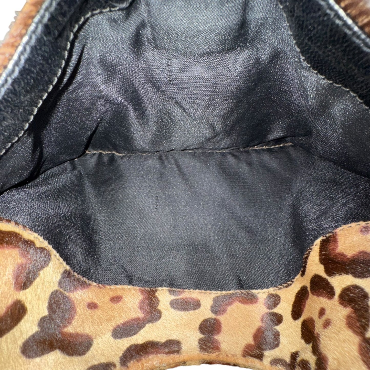 Fendi Vintage Leopard Print Calf Hair Shoulder Bag